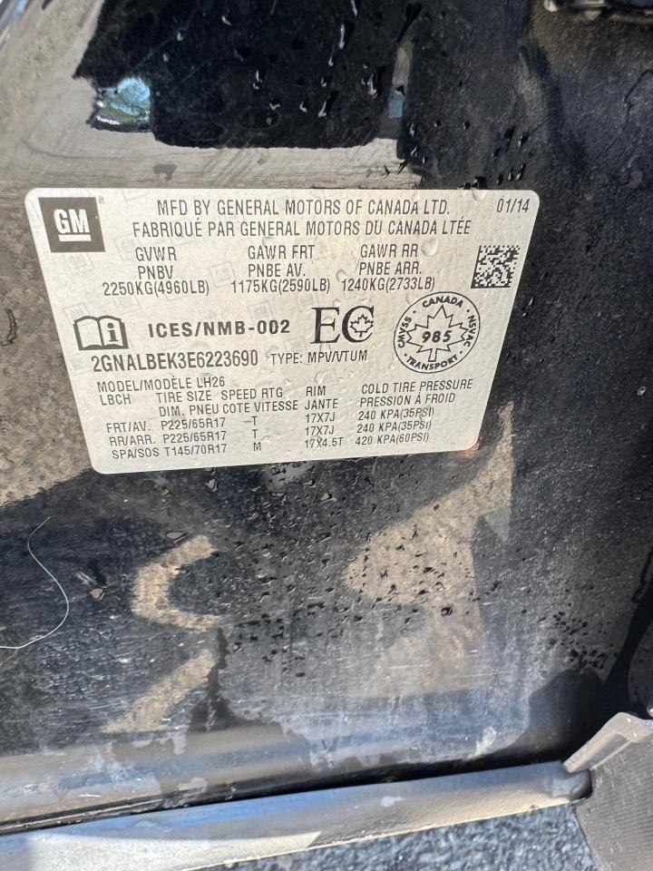 2014 Chevrolet Equinox LT, AUTO, RUNS WELL, 4 CYL, CAM, ONLY 163KMS,AS IS - Photo #17