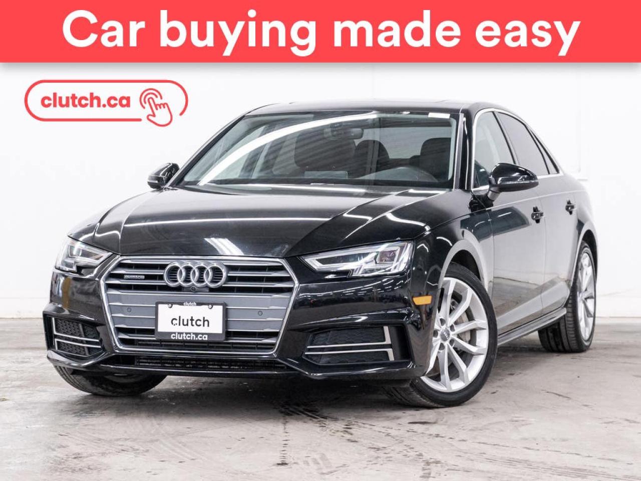 Used 2018 Audi A4 Progressiv AWD w/ Bluetooth, Front Heated Seats, Rearview Cam for sale in Toronto, ON