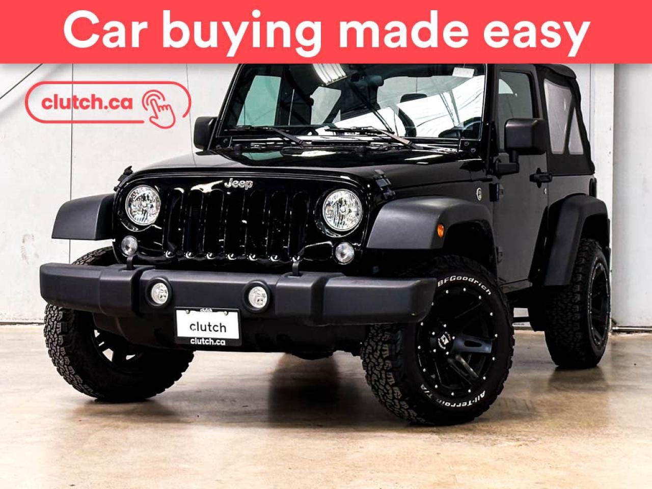 Used 2018 Jeep Wrangler JK Sport 4x4 w/ Cruise Control, Climat Control, Aux Input for sale in Toronto, ON