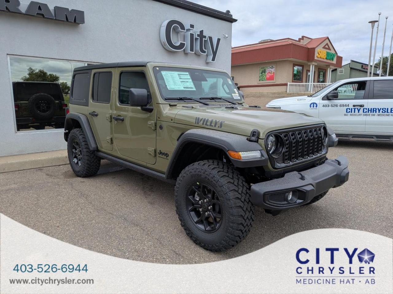 New 2025 Jeep Wrangler 4 Door Willys 4 Door 4x4 for sale in Medicine Hat, AB