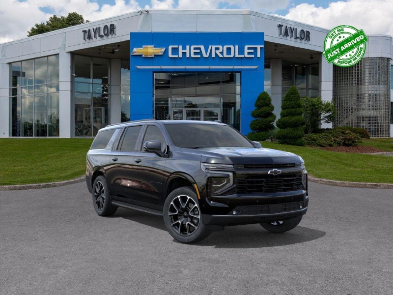 Wireless Charging Pad,  Leather Seats,  Heated Seats,  Power Liftgate,  Apple CarPlay!    A perfect blend of modern design and legendary strength, this Chevrolet Suburban offers a premium driving experience, no matter where you go or what youre doing.  This Chevy Suburban is designed for shoppers who require a luxurious ride, stern towing capacity and a well-trimmed cabin. The iconic Suburban offers more of everything you expect - uncommon spaciousness, commanding performance and ingenious safety technology. The luxury is all-encompassing and its capability is exceptional. Discover why, year after year, the legendary Suburban is part of Americas best-selling family of full-size SUVs.  This black SUV  has an automatic transmission and is powered by a  355HP 5.3L 8 Cylinder Engine.  Our Suburbans trim level is RST. This Suburban RST rewards you with wireless charging for mobile devices, leather-trimmed seats with heated front seats, and a power liftgate for rear cargo access. Additional standard features include wireless Apple CarPlay and Android Auto, remote engine start with keyless entry, LED headlights with IntelliBeam, tri-zone climate control, and SiriusXM satellite radio. Safety features also include automatic emergency braking, lane keeping assist with lane departure warning, and front and rear park assist. This vehicle has been upgraded with the following features: Wireless Charging Pad,  Leather Seats,  Heated Seats,  Power Liftgate,  Apple Carplay,  Android Auto,  Remote Start.  To apply right now for financing use this link : https://www.taylorautomall.com/finance/apply-for-financing/  See dealer for details.  HST, licensing, and Federal luxury tax (if applicable) are extra.  Come by and check out our fleet of 70+ used cars and trucks and 140+ new cars and trucks for sale in Kingston.  o~o