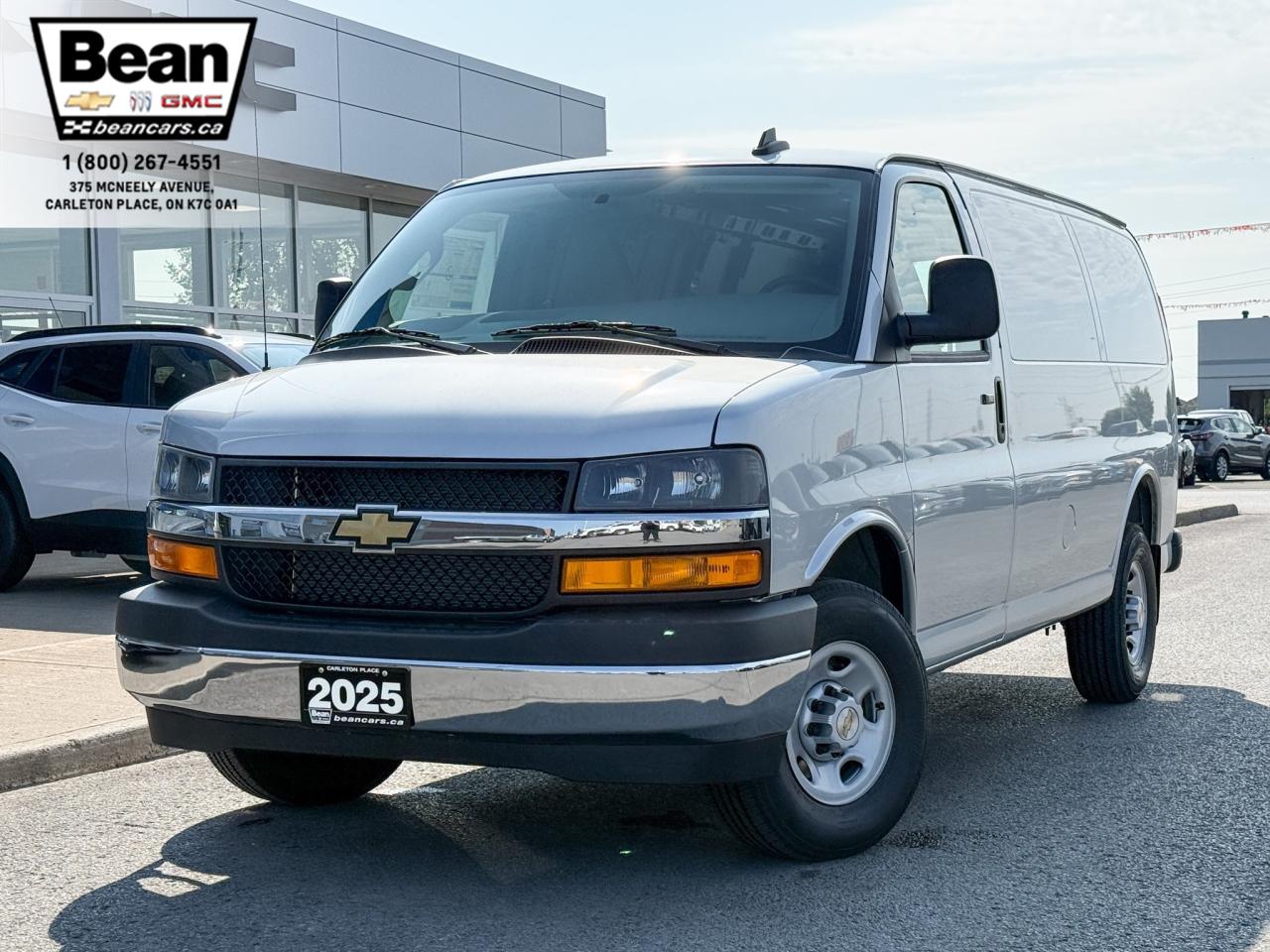 New 2025 Chevrolet Express 2500 Work Van 4.3L V6, REMOTE START/ENTRY, POWER DRIVER SEAT, AIR CONDITIONING, CRUISE CONTROL, MP3 PLAYER, BLUETOOTH, REAR VISION CAMERA for sale in Carleton Place, ON