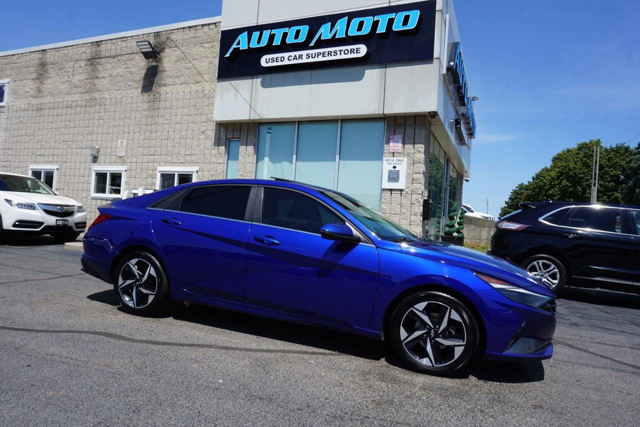 Used 2021 Hyundai Elantra ULTIMATE TECH IVT CERTIFIED CAMERA NAV BLUETOOTH LEATHER HEATED SEATS SUNROOF CRUISE ALLOYS for sale in Burlington, ON