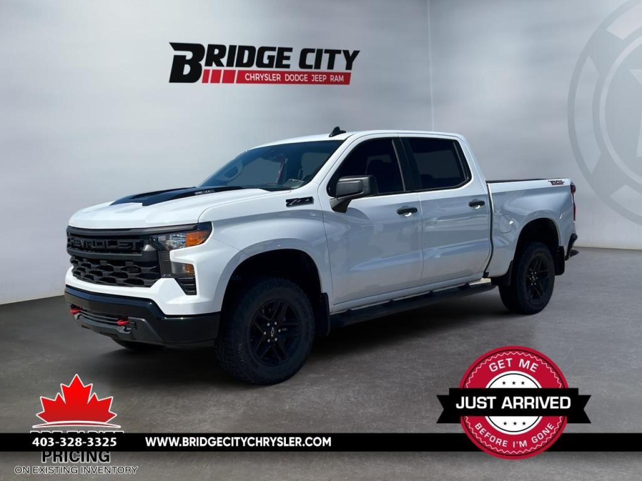 Used 2025 Chevrolet Silverado 1500 Custom Trail Boss 3.0L Duramax Diesel - Trail Boss Pkg - 6 Passenger - Heated Seats - Remote Start - All Terrain Tire Pkg - Low Km's! for sale in Lethbridge, AB