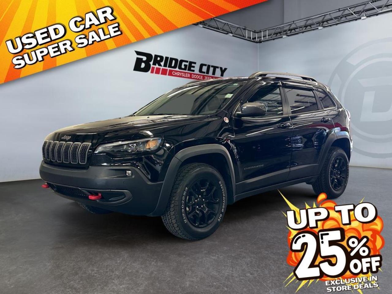 Used 2021 Jeep Cherokee Trailhawk 3.2L V6 - Elite pkg - Leather - Panoramic Sunroof - Alpine Sound - Advanced Safety Features - Local Trade for sale in Lethbridge, AB