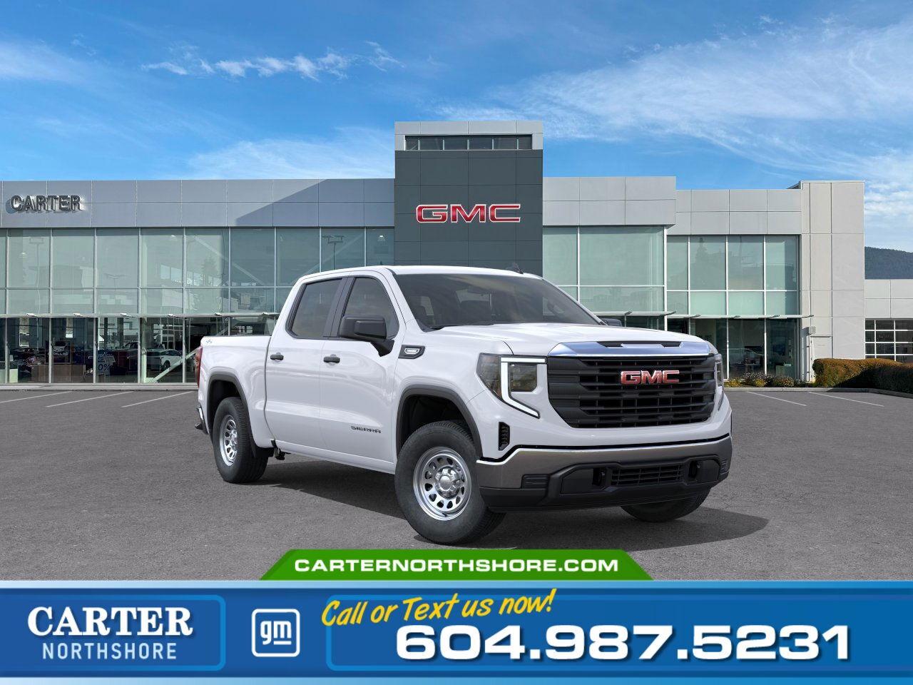 New 2025 GMC Sierra 1500 PRO 4WD | Alum Wheels/Driver Assist Pkg/HD Cam for sale in North Vancouver, BC