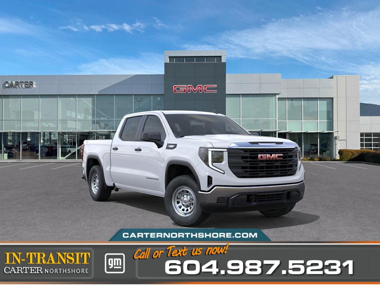 New 2025 GMC Sierra 1500 PRO 4WD | Alum Wheels/Driver Assist Pkg/HD Cam for sale in North Vancouver, BC