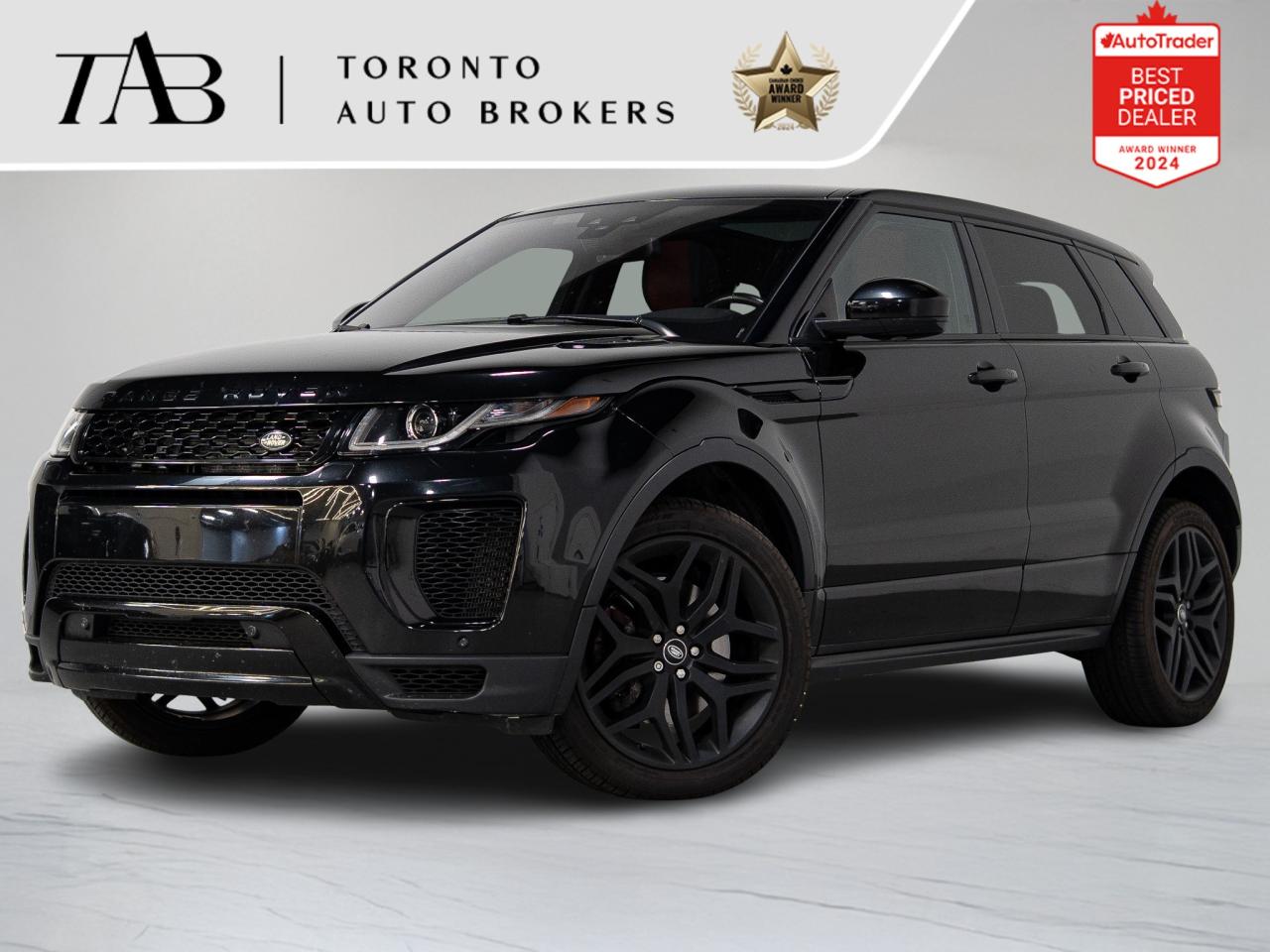 This beautiful 2019 Land Rover Range Rover Evoque HSE Dynamic is a Canadian vehicle with a clean Carfax report. Turn every drive into a statement with this 2019 Land Rover Range Rover Evoque HSE Dynamic  where luxury meets bold design. Dressed in striking red leather and powered by premium Meridian sound, its an urban SUV made to stand out and elevate every moment behind the wheel.

Key features Include:

HSE Dynamic Trim
All-Wheel Drive (AWD)
2.0L Turbocharged I4 Engine
9-Speed Automatic Transmission
Meridian Sound System
Red Leather Interior
Heated Front Seats
Heated Rear Seats
Heated Steering Wheel
Panoramic Glass Roof
Navigation System
12-Way Power Front Seats with Memory
Blind Spot Monitoring
Adaptive Cruise Control
Lane Keep Assist
Park Assist
Rearview Camera
360-Degree Camera
Rain-Sensing Wipers
Keyless Entry
Push Button Start
Dual-Zone Climate Control
Ambient Interior Lighting
19 Alloy Wheels
Power Liftgate

NOW OFFERING 3 MONTH DEFERRED FINANCING PAYMENTS ON APPROVED CREDIT. 

WE OFFER THE BEST FINANCE RATES, AND DONT CHARGE ANY FINANCING FEE 

Looking for a top-rated pre-owned luxury car dealership in the GTA? Look no further than Toronto Auto Brokers (TAB)! Were proud to have won multiple awards, including the 2024 AutoTrader Best Priced Dealer, the 2024 CarGurus Award, the 2025 Top Choice Award, the 2025 Consumer Satisfaction Award, the 2025 Canadian Choice Award, the 2025 Three Best Rated Dealer Award, and many more!

With 30 years of experience serving the Greater Toronto Area, TAB is a respected and trusted name in the pre-owned luxury car industry. Our 30,000 sq.Ft indoor showroom is home to a wide range of luxury vehicles from top brands like BMW, Mercedes-Benz, Audi, Porsche, Land Rover, Jaguar, Aston Martin, Bentley, Maserati, and more. And we dont just serve the GTA, were proud to offer our services to all cities in Canada, including Vancouver, Montreal, Calgary, Edmonton, Winnipeg, Saskatchewan, Halifax, and more.

At TAB, were committed to providing a no-pressure environment and honest work ethics. As a family-owned and operated business, we treat every customer like family and ensure that every interaction is a positive one. Come experience the TAB Lifestyle at its truest form, luxury car buying has never been more enjoyable and exciting!

We offer a variety of services to make your purchase experience as easy and stress-free as possible. From competitive and simple financing and leasing options to extended warranties, aftermarket services, and full history reports on every vehicle, we have everything you need to make an informed decision. We welcome every trade, even if youre just looking to sell your car without buying, and when it comes to financing or leasing, we offer same day approvals, with access to over 50 lenders, including all of the banks in Canada. Feel free to check out your own Equifax credit score without affecting your credit score, simply click on the Equifax tab above and see if you qualify.

So if youre looking for a luxury pre-owned car dealership in Toronto, look no further than TAB! We proudly serve the GTA, including Toronto, Etobicoke, Woodbridge, North York, York Region, Vaughan, Thornhill, Richmond Hill, Mississauga, Scarborough, Markham, Oshawa, Peteborough, Hamilton, Newmarket, Orangeville, Aurora, Brantford, Barrie, Kitchener, Niagara Falls, Oakville, Cambridge, Kitchener, Waterloo, Guelph, London, Windsor, Orillia, Pickering, Ajax, Whitby, Durham, Cobourg, Belleville, Kingston, Ottawa, Montreal, Vancouver, Winnipeg, Calgary, Edmonton, Regina, Halifax, and more.

Call us today or visit our website to learn more about our inventory and services. And remember, all prices exclude applicable taxes and licensing, and vehicles can be certified at an additional cost of $999.