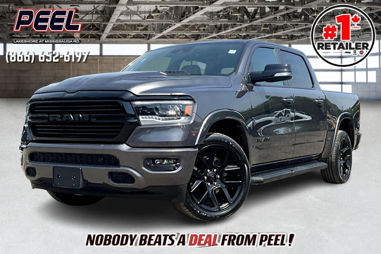 COME SEE WHY NOBODY BEATS A DEAL FROM PEEL! Your Source for ALL make and models used cars and trucks. Canadas #1 Stellantis Retailer for 9 years & counting!!

2022 Ram 1500 Laramie Night Edition Crew Cab 4X4 | 5.7L V8 | Granite Crystal Metallic | Heated & Ventilated Leather Seats | Dual-pane Panoramic Sunroof | Uconnect 12" Touchscreen w/ Navigation | 19-speaker Harman/Kardon Premium Audio System | Sport Performance Hood | Class IV Hitch Receiver | Bed Utility Group | Anti-spin Differential Rear Axle | Park-sense Front & Rear Parking Sensors | Heated Steering Wheel | Second-row Heated Seats | Multi Function Tailgate | Spray-in Bed Liner | Mopar Side Steps | Tri-fold Tonneau Cover | Rear Power Sliding Window

One Owner Clean Carfax

Elevate every drive with this sleek and powerful 2022 Ram 1500 Laramie Night Edition Crew Cab 4X4, finished in sophisticated Granite Crystal Metallic. Sink into luxury with heated and ventilated leather seats, second-row heated seating, and enjoy panoramic views through the expansive dual-pane sunroof. Stay effortlessly connected and entertained with the impressive Uconnect 12-inch touchscreen featuring navigation, Apple CarPlay, Android Auto, and a booming 19-speaker Harman/Kardon Premium Audio System. Built to perform, this Ram boasts a bold Sport Performance Hood, anti-spin differential rear axle, versatile multifunction tailgate, spray-in bed liner, Bed Utility Group, tri-fold tonneau cover, and Mopar side steps for enhanced functionality. Safety is paramount, featuring Park-Sense front and rear parking sensors, a heated steering wheel, rear power sliding window, and a Class IV hitch receiver for maximum towing capability. Powered by the legendary 5.7L V8 HEMI engine and carrying a One Owner Clean Carfax, this Laramie Night Edition seamlessly blends luxury, performance, and practicalitymaking it your perfect companion for both rugged workdays and refined weekend adventures.
______________________________________________________

Engage & Explore with Peel Chrysler: Whether youre inquiring about our latest offers or seeking guidance, 1-866-652-6197 connects you directly. Dive deeper online or connect with our team to navigate your automotive journey seamlessly.

WE TAKE ALL TRADES & CREDIT. WE SHIP ANYWHERE IN CANADA! OUR TEAM IS READY TO SERVE YOU 7 DAYS!
______________________________________________________
Our advertised prices are for consumers (i.e end users) only.

*FREE CarFax (click the link above to check it out at no cost to you!)*

*FULLY CERTIFIED! (Have you seen some of these other dealers stating in their advertisements that certification is an additional fee? NOT HERE! Our certification is already included in our low sale prices to save you more!)

______________________________________________________

Peel Chrysler  A Trusted Destination: Based in Port Credit, Ontario, we proudly serve customers from all corners of Ontario and Canada including Toronto, Oakville, North York, Richmond Hill, Ajax, Hamilton, Niagara Falls, Brampton, Thornhill, Scarborough, Vaughan, London, Windsor, Cambridge, Kitchener, Waterloo, Brantford, Sarnia, Pickering, Huntsville, Milton, Woodbridge, Maple, Aurora, Newmarket, Orangeville, Georgetown, Stouffville, Markham, North Bay, Sudbury, Barrie, Sault Ste. Marie, Parry Sound, Bracebridge, Gravenhurst, Oshawa, Ajax, Kingston, Innisfil and surrounding areas. On our website www.peelchrysler.com, you will find a vast selection of new vehicles including the new and used Ram 1500, 2500 and 3500. Chrysler Grand Caravan, Chrysler Pacifica, Jeep Cherokee, Wrangler and more. All vehicles are priced to sell. We deliver throughout Canada. website or call us 1-866-652-6197.

Disclaimer Statement: At Peel Chrysler, your satisfaction is our priority. While many pre-owned vehicles originally come with two keys, variations may occur based on trade-ins, and all Peel Chrysler Pre-Owned Vehicles come standard with one keyany extras provided by the previous owner will be included with your purchase, and additional keys can be bought at the time of sale. Online prices and payments are for finance purchases. Used vehicles that are being financed are subject to a $499 (^$1500 non-prime) financing fee, while cash purchases (certified cheque, bank draft, or wire transfer) on used vehicles have a $2,000 surcharge ( online price + $2,000). Cash purchases of new vehicles only incur applicable taxes and licensing fees, and those priced above $100,000 (including accessories or add-ons) are subject to a federal luxury tax. Optional finance and lease terms are available, and if trading in a vehicle with an outstanding loan balance requiring Peel Chrysler to facilitate the lien payout, a Lien Payout Fee of $349 applies. Prices, rates, and payments are subject to change without notice. While we strive for accuracy, occasional technical or human errors may occur, so we encourage verifying all vehicle details, including features, options, materials, and specifications, with a Peel Chrysler representative by contacting us or visiting our dealership. Experience seamless convenience with our nationwide delivery options. Visit our website or contact us for more details.