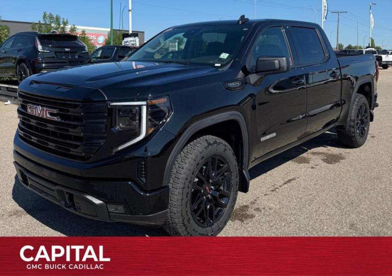 The All New GMC Sierra has been redefined from Hood to Hitch. This 4WD Black Sierra is a Crew Cab Pickup with a Gas V8 5.3L engine and interior color. Direct injection, active fuel management, and variable valve timing form the foundation of the EcoTec3 engines. Sierra sets the new standard in truck interiors with triple door seals, thicker insulation, and durable, soft-touch instrument panel materials. Attention to detail and quality makes the Sierra stand out. New dual density foam seat cushions improve comfort and reduce wrinkling with age. Rear seating space has improved with larger rear doors to provide ease of entry and exit.The Sierra is set apart with details such as standard halogen projector headlights and integrated corner steps. The new Sierra makes more use of High Strength steel in its fully boxed hydroformed frame than previous generations, with 2/3s of the Cab using High-Strength Steel. Larger axles and shear body mounts further reduce vibration and deliver a smoother ride. New, exclusive corrosion-resistant Duralife brake rotors come standard. Sierra is backed by a 60,000 km / 3 year base warranty and a 160,000 km / 5 year Powertrain warranty, the longest in its class. 24/7 Roadside Assistance is included at no extra charge for 5 years or 160,000 km. Drive the Sierra today to see for yourself how it truly has no peer! Check out this vehicles pictures, features, options and specs, and let us know if you have any questions. Helping find the perfect vehicle FOR YOU is our only priority.P.S...Sometimes texting is easier. Text (or call) 306-801-9090 for fast answers at your fingertips!Dealer License #914248Disclaimer: All prices are plus taxes & include all cash credits & loyalties. See dealer for Details. Dealer Permit # 914248