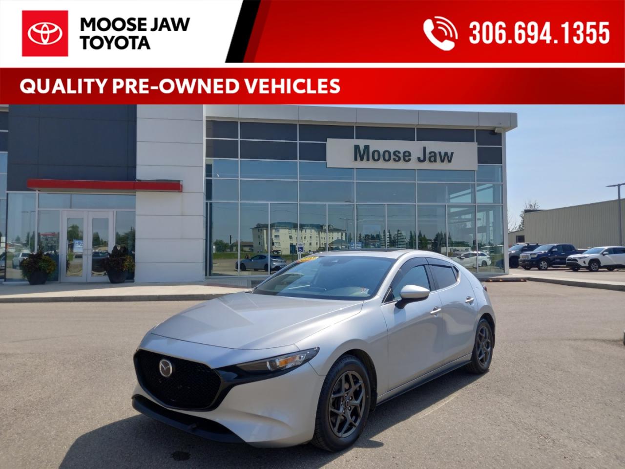 Used 2022 Mazda MAZDA3 local trade-in, Sporty design meets all-weather confidence. The 2022 Mazda3 GS Hatchback AWD delivers agile handling, premium comfort, and intelligent traction — making every drive feel connected for sale in Moose Jaw, SK