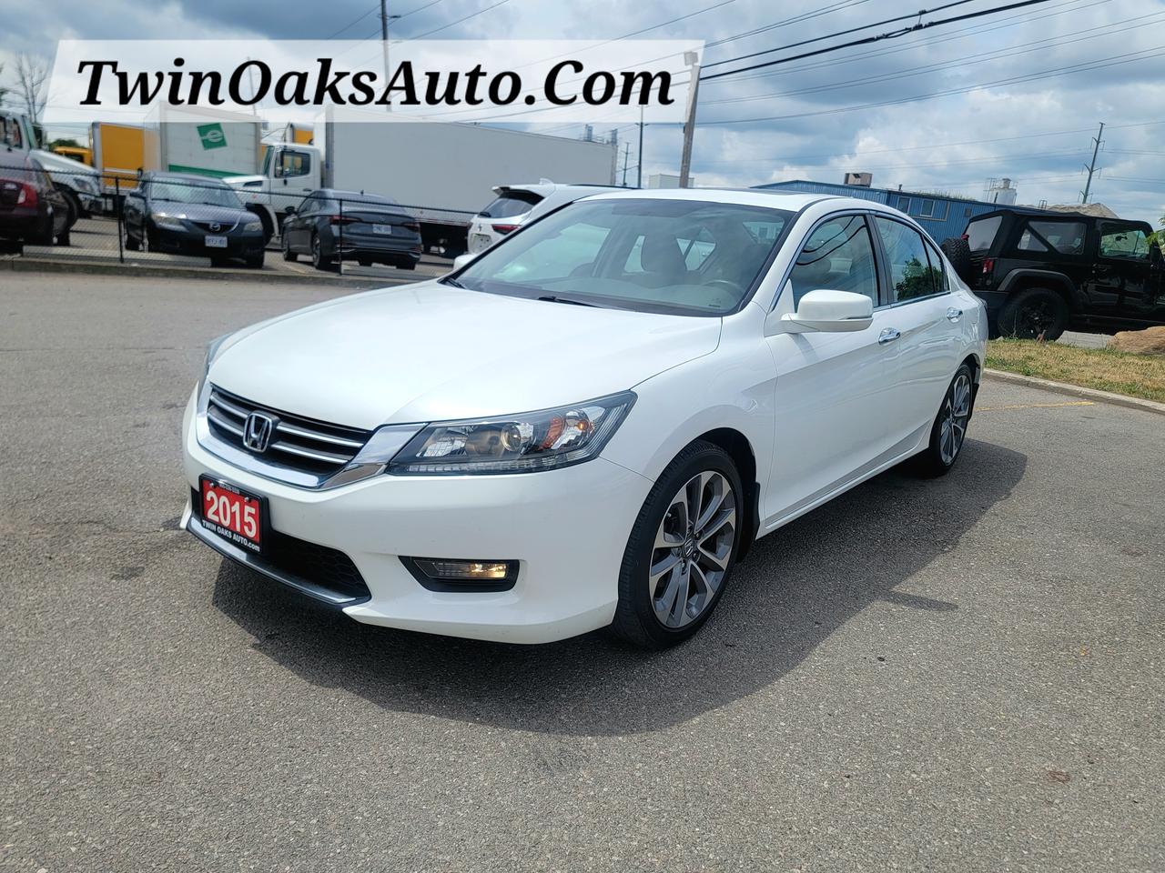 <p data-start=108 data-end=189><strong data-start=108 data-end=189>2015 Honda Accord Sport &ndash; 6-Speed Manual | Sporty, Reliable, and Fun to Drive</strong></p><p data-start=191 data-end=461>Enjoy the perfect blend of performance and practicality with this 2015 Honda Accord Sport equipped with a rare 6-speed manual transmission. This sedan is not only stylish and comfortable but also delivers an engaging driving experience that sets it apart from the crowd.</p><p data-start=463 data-end=480><strong data-start=463 data-end=480>Key Features:</strong></p><ul data-start=482 data-end=1223><li data-start=482 data-end=515><p data-start=484 data-end=515>2.4L i-VTEC 4-cylinder engine</p></li><li data-start=516 data-end=534><p data-start=518 data-end=534>189 horsepower</p></li><li data-start=535 data-end=570><p data-start=537 data-end=570><strong data-start=537 data-end=568>6-speed manual transmission</strong></p></li><li data-start=571 data-end=592><p data-start=573 data-end=592>Front-wheel drive</p></li><li data-start=593 data-end=619><p data-start=595 data-end=619>Sport-tuned suspension</p></li><li data-start=620 data-end=658><p data-start=622 data-end=658>Dual exhaust with chrome finishers</p></li><li data-start=659 data-end=683><p data-start=661 data-end=683>18-inch alloy wheels</p></li><li data-start=684 data-end=700><p data-start=686 data-end=700>Rear spoiler</p></li><li data-start=701 data-end=715><p data-start=703 data-end=715>Fog lights</p></li><li data-start=716 data-end=759><p data-start=718 data-end=759>Power driver&rsquo;s seat with lumbar support</p></li><li data-start=760 data-end=789><p data-start=762 data-end=789>Premium cloth sport seats</p></li><li data-start=790 data-end=839><p data-start=792 data-end=839>Leather-wrapped steering wheel and shift knob</p></li><li data-start=840 data-end=879><p data-start=842 data-end=879>Dual-zone automatic climate control</p></li><li data-start=880 data-end=925><p data-start=882 data-end=925>8-inch i-MID display with rearview camera</p></li><li data-start=926 data-end=973><p data-start=928 data-end=973>Bluetooth HandsFreeLink and audio streaming</p></li><li data-start=974 data-end=992><p data-start=976 data-end=992>USB/AUX inputs</p></li><li data-start=993 data-end=1011><p data-start=995 data-end=1011>Cruise control</p></li><li data-start=1012 data-end=1029><p data-start=1014 data-end=1029>Keyless entry</p></li><li data-start=1030 data-end=1067><p data-start=1032 data-end=1067>Power windows, locks, and mirrors</p></li><li data-start=1068 data-end=1117><p data-start=1070 data-end=1117>Fold-down rear seatback for added cargo space</p></li><li data-start=1118 data-end=1223><p data-start=1120 data-end=1223>Advanced safety features: ABS, traction control, vehicle stability assist, front/side/curtain airbags</p></li></ul><p data-start=1225 data-end=1411>This Accord Sport offers sharp handling, strong fuel economy, and Honda&rsquo;s legendary reliability&mdash;all with the fun of a manual gearbox. A rare find for enthusiasts who still love to drive!</p><p><strong>Additional Certification Cost</strong>: The full certification cost for this vehicle is <strong>$790 + HST</strong>.</p><p><strong>What&rsquo;s Included with Certification</strong>:</p><ul><li>The vehicle will be delivered with a <strong>valid safety certification</strong> and a <strong>36-day safety item warranty</strong> for your peace of mind.</li><li>A <strong>fresh oil change</strong> will be performed, and all fluids will be topped up.</li><li>The vehicle will be <strong>professionally detailed</strong>, ensuring it looks and feels like new when you pick it up.</li></ul><p>At <strong>Twin Oaks Auto</strong>, we are committed to providing a <strong>hassle-free car buying experience</strong>. From your first inquiry to driving off in your new car, our goal is to get you on the road quickly and stress-free!</p><p><strong>Financing Options Available!</strong><br />Flexible financing options are available to suit your needs. Contact us for more details.</p><p><strong>Contact Us Today</strong>:<br />📞 <strong>Call Us</strong>: 905-339-3330<br />📍 <strong>Location</strong>: 2470 Royal Windsor Drive, Oakville, Ontario, L6J 7Y2</p><p><br />(Conveniently located between Ford Drive and Winston Churchill Blvd.)</p><p><strong>More Information</strong>:<br />Visit our website at <strong><a href=http://www.twinoaksauto.com>TwinOaksAuto.com</a></strong> to view additional pictures, explore our inventory, and access CARFAX reports.</p><p>&nbsp;</p>