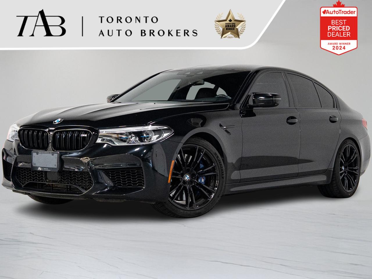 This beautiful 2020 BMW M5 Competition is a local Ontario vehicle. The 2020 BMW M5 Competition with Premium and Advanced Assist Packages is pure luxury wrapped in raw performance  a 617-horsepower masterpiece that blends comfort, cutting-edge tech, and an aggressive sport exhaust that delivers a spine-tingling soundtrack every time you touch the throttle. Its not just a sedan, its a supercar in a tailored suit.

Key Features Include:

PREMIUM PACKAGE (Z5I)  $6,500.00 CAD
ADVANCED DRIVER ASSISTANCE PACKAGE (ZC5)  $1,500.00 CAD
AMBIENT AIR PACKAGE (4NM)  $400.00 CAD
Connected Package Professional
Automatic Parking
Cooled Front Seat
Massaging Seat
Aerial View Display System
Adaptive Cruise Control
Evasion Assist
Cruise Control Steering Assist
Lane Keeping Assist
Cross-Traffic Alert
Hands-Free Liftgate
Rear Parking Aid

NOW OFFERING 3 MONTH DEFERRED FINANCING PAYMENTS ON APPROVED CREDIT. 

WE OFFER THE BEST FINANCE RATES, AND DONT CHARGE ANY FINANCING FEE 

Looking for a top-rated pre-owned luxury car dealership in the GTA? Look no further than Toronto Auto Brokers (TAB)! Were proud to have won multiple awards, including the 2024 AutoTrader Best Priced Dealer, the 2024 CarGurus Award, the 2025 Top Choice Award, the 2025 Consumer Satisfaction Award, the 2025 Canadian Choice Award, the 2025 Three Best Rated Dealer Award, and many more!

With 30 years of experience serving the Greater Toronto Area, TAB is a respected and trusted name in the pre-owned luxury car industry. Our 30,000 sq.Ft indoor showroom is home to a wide range of luxury vehicles from top brands like BMW, Mercedes-Benz, Audi, Porsche, Land Rover, Jaguar, Aston Martin, Bentley, Maserati, and more. And we dont just serve the GTA, were proud to offer our services to all cities in Canada, including Vancouver, Montreal, Calgary, Edmonton, Winnipeg, Saskatchewan, Halifax, and more.

At TAB, were committed to providing a no-pressure environment and honest work ethics. As a family-owned and operated business, we treat every customer like family and ensure that every interaction is a positive one. Come experience the TAB Lifestyle at its truest form, luxury car buying has never been more enjoyable and exciting!

We offer a variety of services to make your purchase experience as easy and stress-free as possible. From competitive and simple financing and leasing options to extended warranties, aftermarket services, and full history reports on every vehicle, we have everything you need to make an informed decision. We welcome every trade, even if youre just looking to sell your car without buying, and when it comes to financing or leasing, we offer same day approvals, with access to over 50 lenders, including all of the banks in Canada. Feel free to check out your own Equifax credit score without affecting your credit score, simply click on the Equifax tab above and see if you qualify.

So if youre looking for a luxury pre-owned car dealership in Toronto, look no further than TAB! We proudly serve the GTA, including Toronto, Etobicoke, Woodbridge, North York, York Region, Vaughan, Thornhill, Richmond Hill, Mississauga, Scarborough, Markham, Oshawa, Peteborough, Hamilton, Newmarket, Orangeville, Aurora, Brantford, Barrie, Kitchener, Niagara Falls, Oakville, Cambridge, Kitchener, Waterloo, Guelph, London, Windsor, Orillia, Pickering, Ajax, Whitby, Durham, Cobourg, Belleville, Kingston, Ottawa, Montreal, Vancouver, Winnipeg, Calgary, Edmonton, Regina, Halifax, and more.

Call us today or visit our website to learn more about our inventory and services. And remember, all prices exclude applicable taxes and licensing, and vehicles can be certified at an additional cost of $999.
