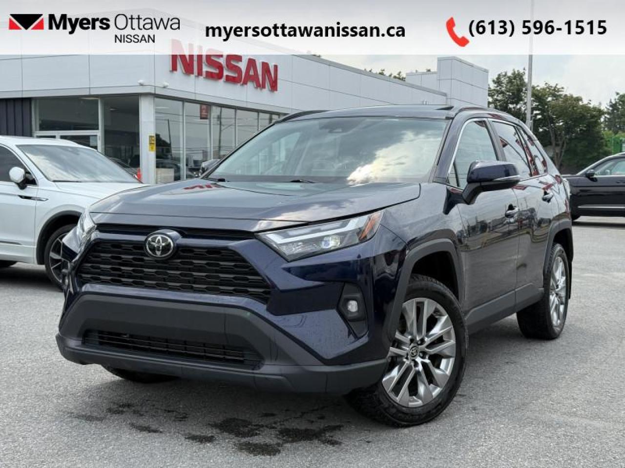 <b>Low Mileage, Sunroof,  Heated Steering Wheel,  Power Liftgate,  Heated Seats,  Aluminum Wheels!</b><br> <br>  Compare at $38105 - Our Price is just $36995! <br> <br>   The Toyota RAV4 is here to help you squeeze more out of your busy lifestyle. This  2022 Toyota RAV4 is fresh on our lot in Ottawa. <br> <br>Introducing the Toyota RAV4, a radical redesign of a storied legend. While the RAV4 is loaded with modern creature comforts, conveniences, and safety, this SUV is still true to its roots with incredible capability. Whether youre running errands in the city or exploring the countryside, the RAV4 empowers your ambitions and redefines what you can do. Make new and exciting memories in this ultra efficient Toyota RAV4 today! This low mileage  SUV has just 35,684 kms. Its  blueprint in colour  and is completely accident free based on the <a href=https://vhr.carfax.ca/?id=X+ljThqboQLtiuQluElkZtinFqxJPgxw target=_blank>CARFAX Report</a> . It has an automatic transmission and is powered by a  203HP 2.5L 4 Cylinder Engine. <br> <br> Our RAV4s trim level is XLE. Stepping up to this all wheel drive RAV4 XLE will elevate your adventure as it comes with premium features such as a power sunroof, dual zone climate control, Toyotas Smart Key system with push button start, a 7 inch touchscreen with Entune Audio 3.0, Apple CarPlay, Android Auto, extra USB and aux inputs, heated seats with more premium seat material, a leather heated steering wheel and stylish aluminum wheels. Additional features includes a power drivers seat, LED headlights and fog lights, heated power mirrors, Toyota Safety Sense 2.0, dynamic radar cruise control, automatic highbeam assist, blind spot monitoring with rear cross traffic alert, and lane keep assist with lane departure warning plus so much more. This vehicle has been upgraded with the following features: Sunroof,  Heated Steering Wheel,  Power Liftgate,  Heated Seats,  Aluminum Wheels,  Apple Carplay,  Android Auto. <br> <br>To apply right now for financing use this link : <a href=https://www.myersottawanissan.ca/finance target=_blank>https://www.myersottawanissan.ca/finance</a><br><br> <br/><br> Payments from <b>$595.03</b> monthly with $0 down for 84 months @ 8.99% APR O.A.C. ( Plus applicable taxes -  and licensing fees   ).  See dealer for details. <br> <br>Get the amazing benefits of a Nissan Certified Pre-Owned vehicle!!! Save thousands of dollars and get a pre-owned vehicle that has factory warranty, 24 hour roadside assistance and rates as low as 0.9%!!! <br>*LIFETIME ENGINE TRANSMISSION WARRANTY NOT AVAILABLE ON VEHICLES WITH KMS EXCEEDING 140,000KM, VEHICLES 8 YEARS & OLDER, OR HIGHLINE BRAND VEHICLE(eg. BMW, INFINITI. CADILLAC, LEXUS...)<br> Come by and check out our fleet of 30+ used cars and trucks and 150+ new cars and trucks for sale in Ottawa.  o~o