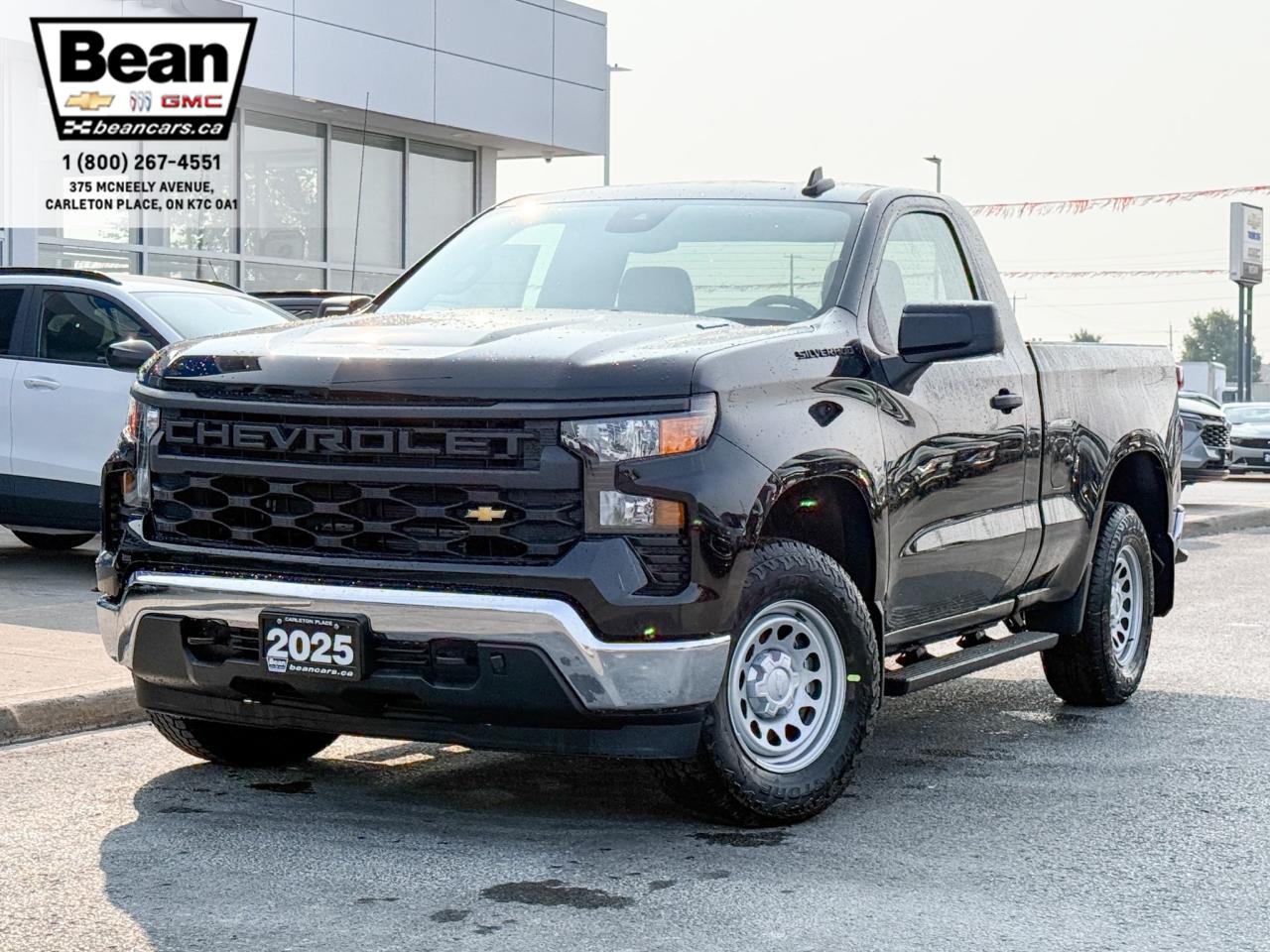 New 2025 Chevrolet Silverado 1500 Work Truck 2.7L 4 CYL WITH REMOTE ENTRY, HITCH GUIDANCE, TRAILER BRAKE CONTROLLER, HD REAR VISION CAMERA, ANDROID AUTO AND APPLE CARPLAY for sale in Carleton Place, ON
