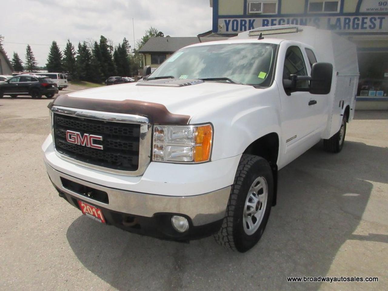 Used 2011 GMC Sierra 3500 1-TON SL-EDITION 5 PASSENGER 6.6L - DIESEL.. 4X4.. EXTENDED-CAB.. COMPONENT-WORK-BOX.. TRAILER BRAKE.. CD/AUX INPUT.. KEYLESS ENTRY.. for sale in Bradford, ON