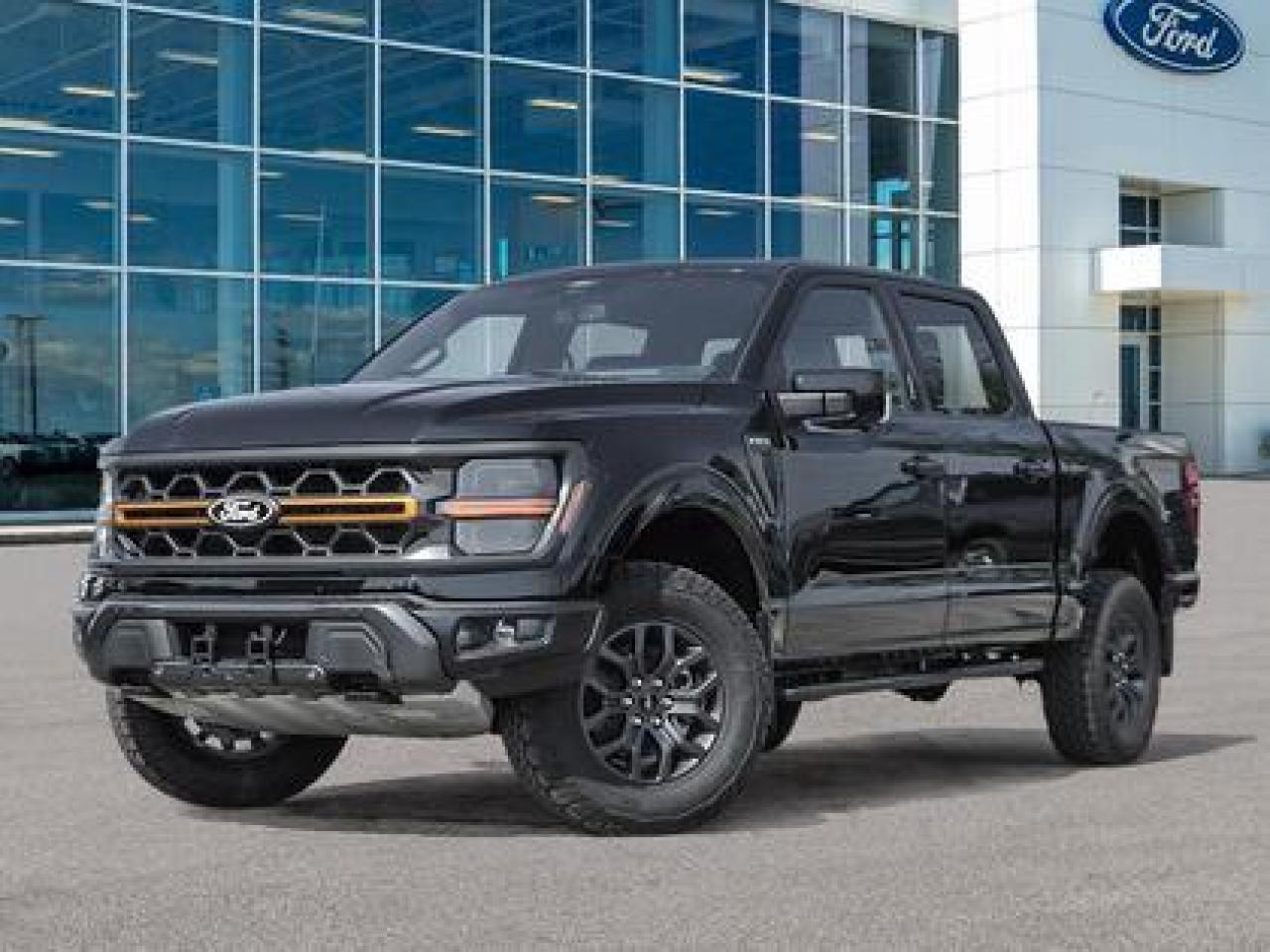 The all-new 2025 Ford F-150 Tremor 402A showcased in Agate Black. This truck is equipped with the high-performance 3.5L EcoBoost engine, producing 400 horsepower and 500 lb-ft of torque. With its 10-speed automatic transmission, also delivering a combined highway/city fuel economy of 12.9L/100km (22 miles per gallon). 

Key Features:
Bed Utility Package
Mobile Office Package
Tow/Haul Package
Front Axle W/Torsen Differential
Heads Up Display
Selectable Drive Modes
18 Alloy W/ Dark Matte Finish Wheels
Heated Front Seats & Rear Tremor Leather Seats
Ford Co-Pilot 360 Assist 2.0
Adaptive Cruise Control
Lane Centering
Evasive Steering Assist
Front Parking Sensors
Pro Trailer Backup Assist
Pro Trailer Hitch Assist
14 Speaker B&O Unleashed Sound System
Hill Descent Control
Remote Start System
Engine Block Heater

Moose Jaw Ford, conveniently located at 1010 North Service Road in Moose Jaw, is your trusted destination for all your automotive needs. With an impressive 4.8-star Google rating from nearly 1,500 reviews, we are proud to deliver an exceptional vehicle-buying experience tailored just for you. Our Moose Jaw Motives set us apart, offering unbeatable value like half-priced oil changes for life on pre-owned vehicles, one year of key and remote protection, and one year of tire and rim protection. Enjoy peace of mind with every purchase. At Moose Jaw Ford, were committed to driving positive change in our community by combining exceptional service, high-quality vehicles, and a guest-first approach. Visit us today!