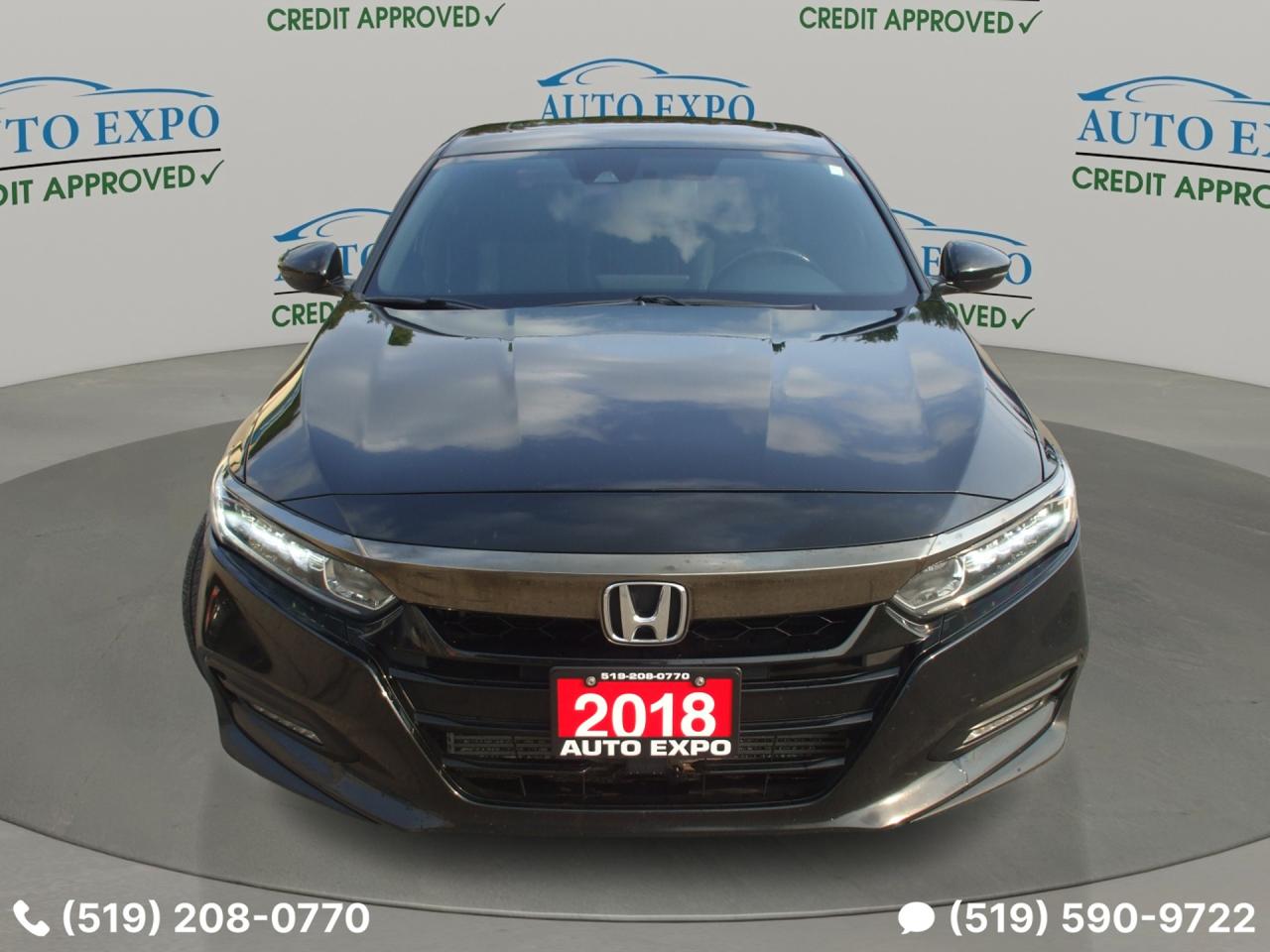 2018 Honda Accord Sport,Certified,Auto,A/C,Tinted,Black on Black,Fog Photo