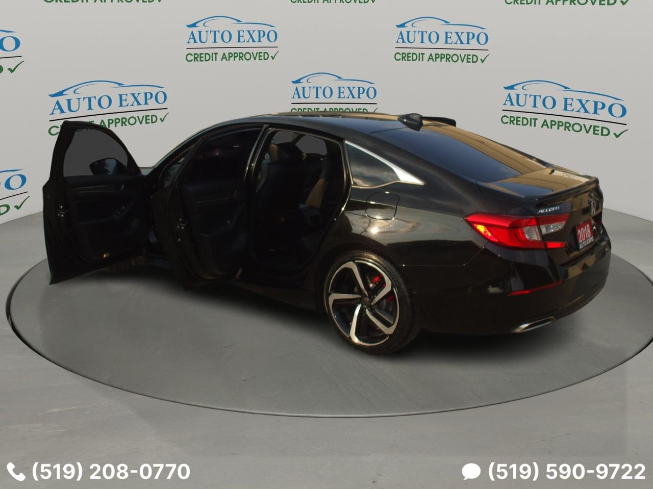 2018 Honda Accord Sport,Certified,Auto,A/C,Tinted,Black on Black,Fog Photo