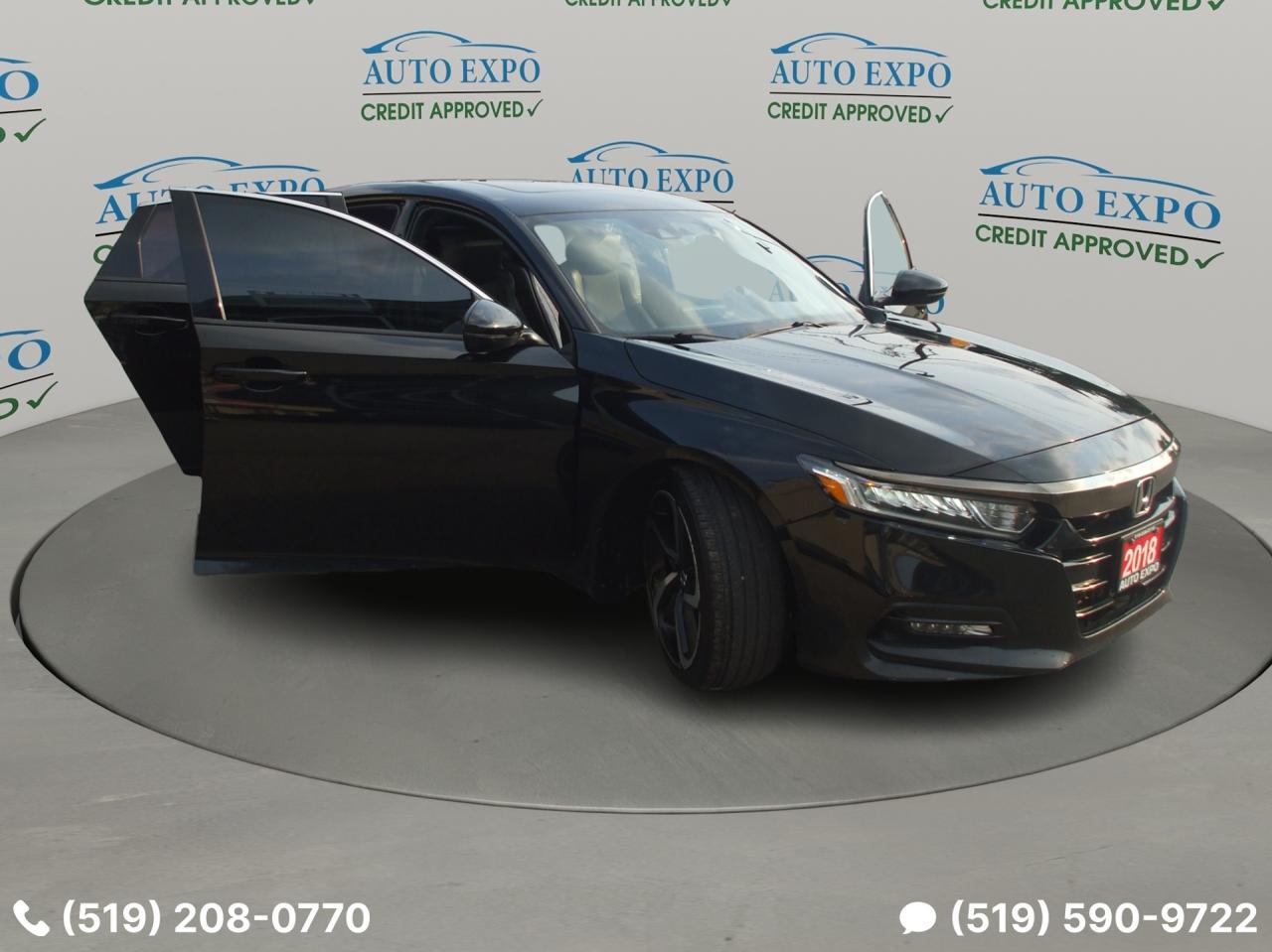 2018 Honda Accord Sport,Certified,Auto,A/C,Tinted,Black on Black,Fog Photo