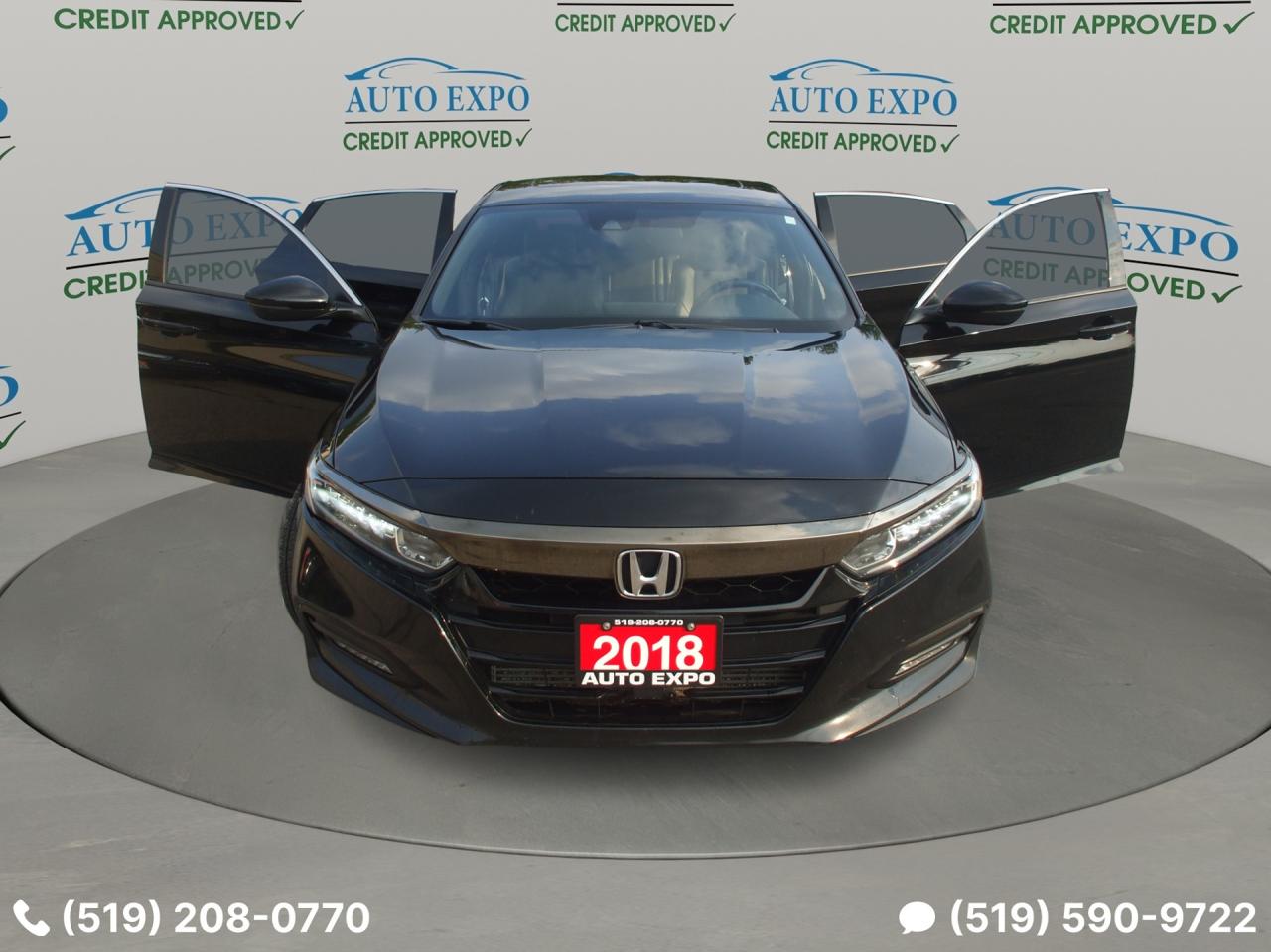2018 Honda Accord Sport,Certified,Auto,A/C,Tinted,Black on Black,Fog Photo