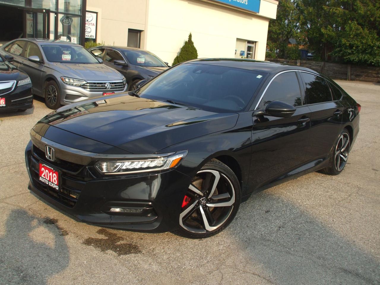 Used 2018 Honda Accord Sport,Certified,Auto,A/C,Tinted,Black on Black,Fog for sale in Kitchener, ON