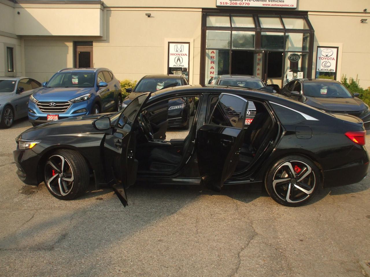 2018 Honda Accord Sport,Certified,Auto,A/C,Tinted,Black on Black,Fog