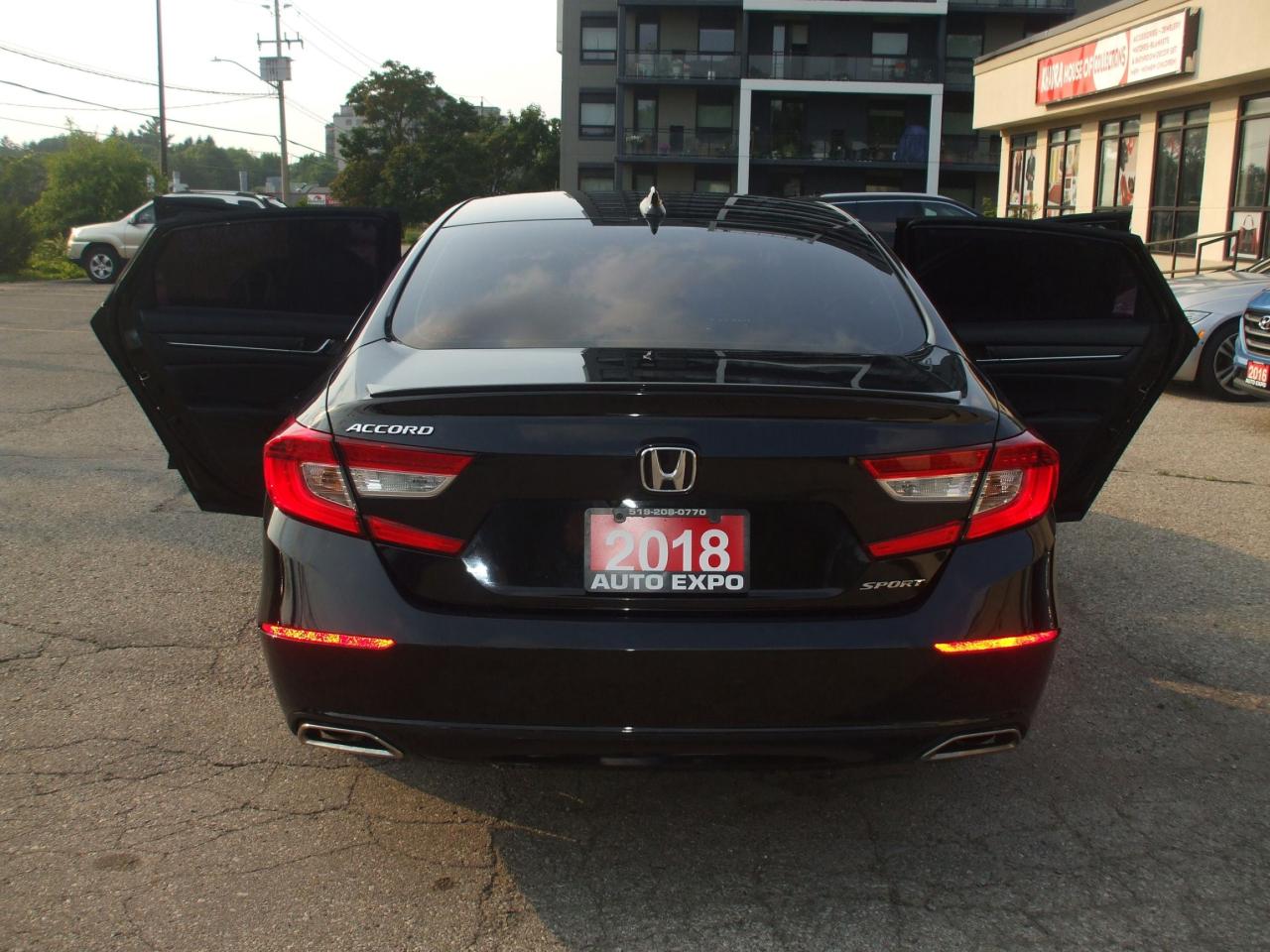 2018 Honda Accord Sport,Certified,Auto,A/C,Tinted,Black on Black,Fog