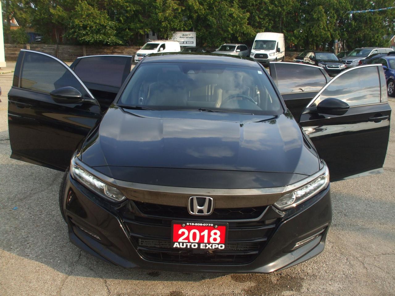 2018 Honda Accord Sport,Certified,Auto,A/C,Tinted,Black on Black,Fog