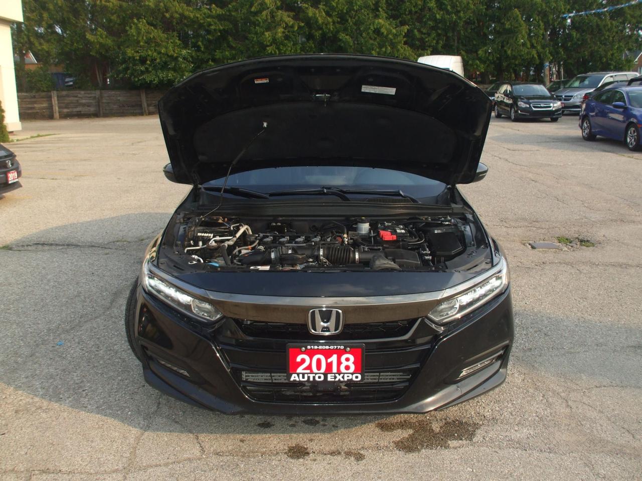 2018 Honda Accord Sport,Certified,Auto,A/C,Tinted,Black on Black,Fog