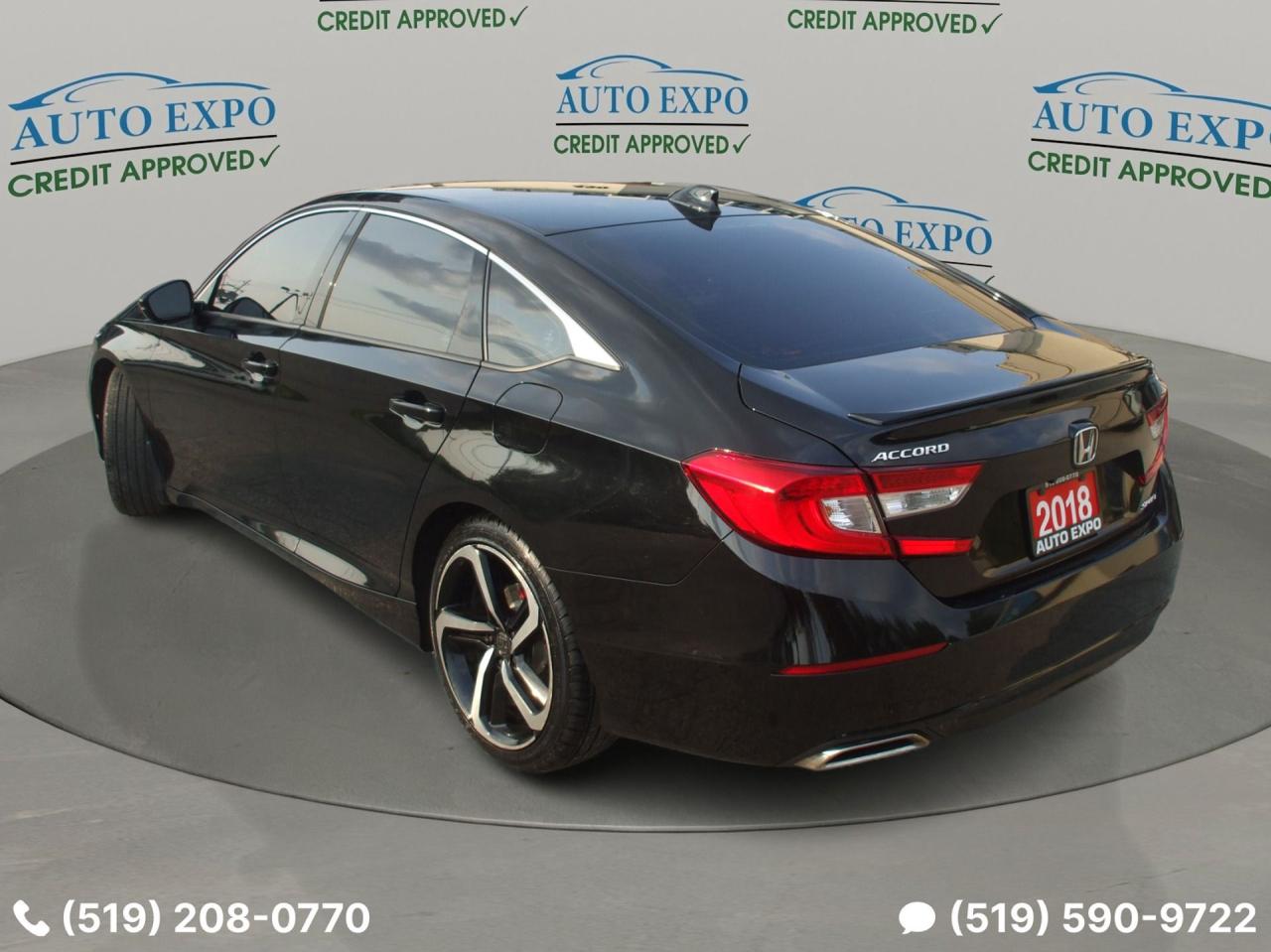 2018 Honda Accord Sport,Certified,Auto,A/C,Tinted,Black on Black,Fog