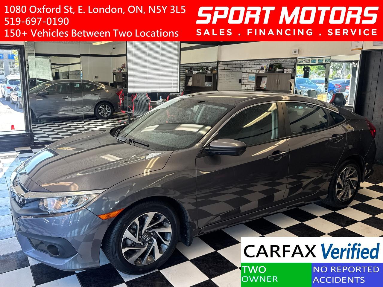 Used 2018 Honda Civic SE+Adaptive Cruise+New Tires+Brakes+CLEAN CARFAX for sale in London, ON