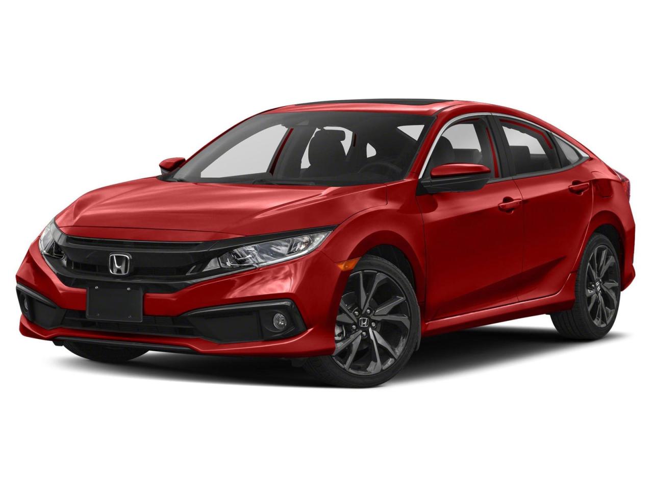 Used 2021 Honda Civic Sedan Sport Honda Red! | Sunroof | Heated Steering Wheel | Apple Carplay for sale in Winnipeg, MB