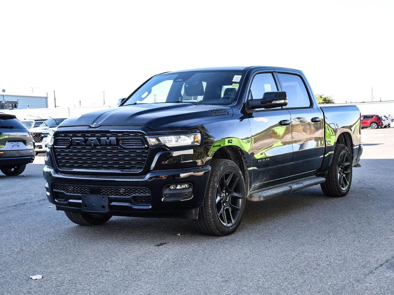 <p>Introducing the striking 2026 Ram 1500 Sport 4x4 Crew Cab in a sophisticated Black exterior, paired with a performance-oriented drivetrain designed to conquer the Canadian terrain with ease.</p><p>This truck's exterior exudes confidence and rugged elegance, complemented by discreet yet distinctive detailing thats bound to turn heads wherever you drive. Inside, the Black interior offers a refined atmosphere with comfortable heated seats and a leather steering wheel that ensures your grip is as stylish as it is comfortable.</p><p>Stay connected and entertained with advanced technology features like a user-friendly navigation system and smart device integration. Drive with peace of mind thanks to safety and assistance features including lane assist, a backup camera, and adaptive cruise control, all grounded by sophisticated engineering for a smooth, responsive drive.</p><p>Perfect for adventure-seekers and those who refuse to compromise on performance or luxury. Contact our dealership today for more information and get ready to elevate your driving experience with the new Ram 1500 Sport.</p>