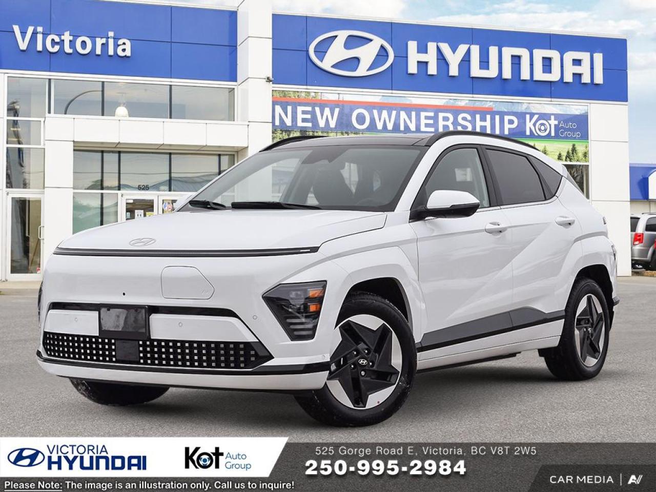 New 2025 Hyundai KONA Electric PREFERRED W/ULTIMATE PACKAGE GREEN INTERIOR for sale in Victoria, BC
