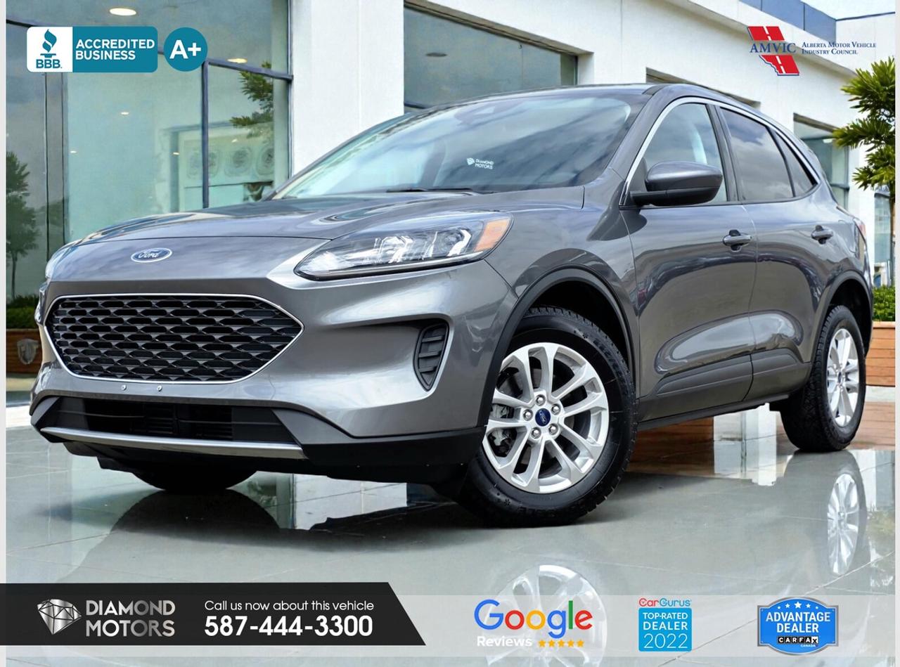 CLEARANCE PRICED  PRICED TO MOVE <br/> LIMITED TIME at Diamond Motors <br/> Drive away with a FREE 1-Year Warranty + low payments included at Listed Price. T&Cs Apply. <br/> <br/> <br/> Just Arrived 2021 Ford Escape SE AWD Grey has 110,279 KM on it. 1.5L 3 Cylinder Engine engine, All-Wheel Drive, Automatic transmission, 5 Seater passengers, on special price for $17,900.00. <br/> <br/> <br/> BACKUP CAMERA, HEATED SEATS, BLUETOOTH, APPLE CARPLAY, ANDROID AUTO, PUSH START, LOW KMS, AND MUCH MORE! <br/> <br/> <br/> Book your appointment today for Test Drive. We offer contactless Test drives & Virtual Walkarounds. Stock Number: 25221 <br/> Disclosure: This vehicle was previously registered in MB & ON. Vehicle has passed all required inspections in Alberta. The vehicle was in need of repairs as a result of an incident or collision that cost more than $3,000 including parts and labour. <br/> At Diamond Motors, we are dedicated to providing you with an outstanding car-buying experience, offering quality pre-owned vehicles at prices that fit your budget. Our transparent and honest approach means you can expect straightforward guidance without any high-pressure sales tactics. We believe in building lasting relationships with our customers by offering personalized service tailored to your needs. From the moment you step onto our lot, our team is here to support you every step of the way, ensuring you leave confident in your decision. Trust, integrity, and customer satisfaction are the foundation of everything we do. <br/> <br/> <br/> Why choose us? <br/> <br/> Certified Pre-Owned Vehicles <br/> Family Owned & Operated <br/> Finance Available <br/> Extended Warranty <br/> Vehicles Priced to Sell <br/> No Pressure Environment <br/> Inspection & Carfax Report <br/> Professionally Detailed Vehicles <br/> Full Disclosure Guaranteed <br/> AMVIC Licensed <br/> BBB Accredited Business <br/> CarGurus Top-rated Dealer 2022 & 2024 <br/> <br/> <br/> Phone to schedule an appointment @ 587-444-3300 or simply browse our inventory online www.diamondmotors.ca or come and see us at our location at <br/> 3403 93 street NW, Edmonton, T6E 6A4 <br/> <br/> <br/> To view the rest of our inventory: <br/> www.diamondmotors.ca/inventory <br/> <br/> <br/> This dealership provides all required disclosures in accordance with AMVIC regulations. A completed Mechanical Fitness Assessment and its associated inspection work order will be supplied with every vehicle. A Carfax (or equivalent) vehicle history report will also be provided, including available information on previous damage, accident history, stolen or salvage status, and jurisdictional records. <br/> Customers are encouraged to review all vehicle features, options, and equipment for accuracy prior to purchase. <br/>