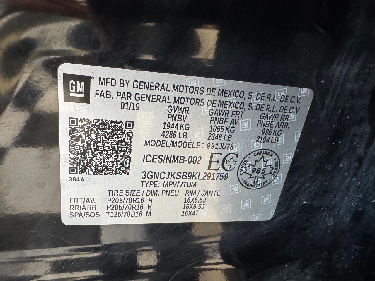 2019 Chevrolet Trax LS+Cruise Control+A/C+Camera+CLEAN CARFAX Photo97