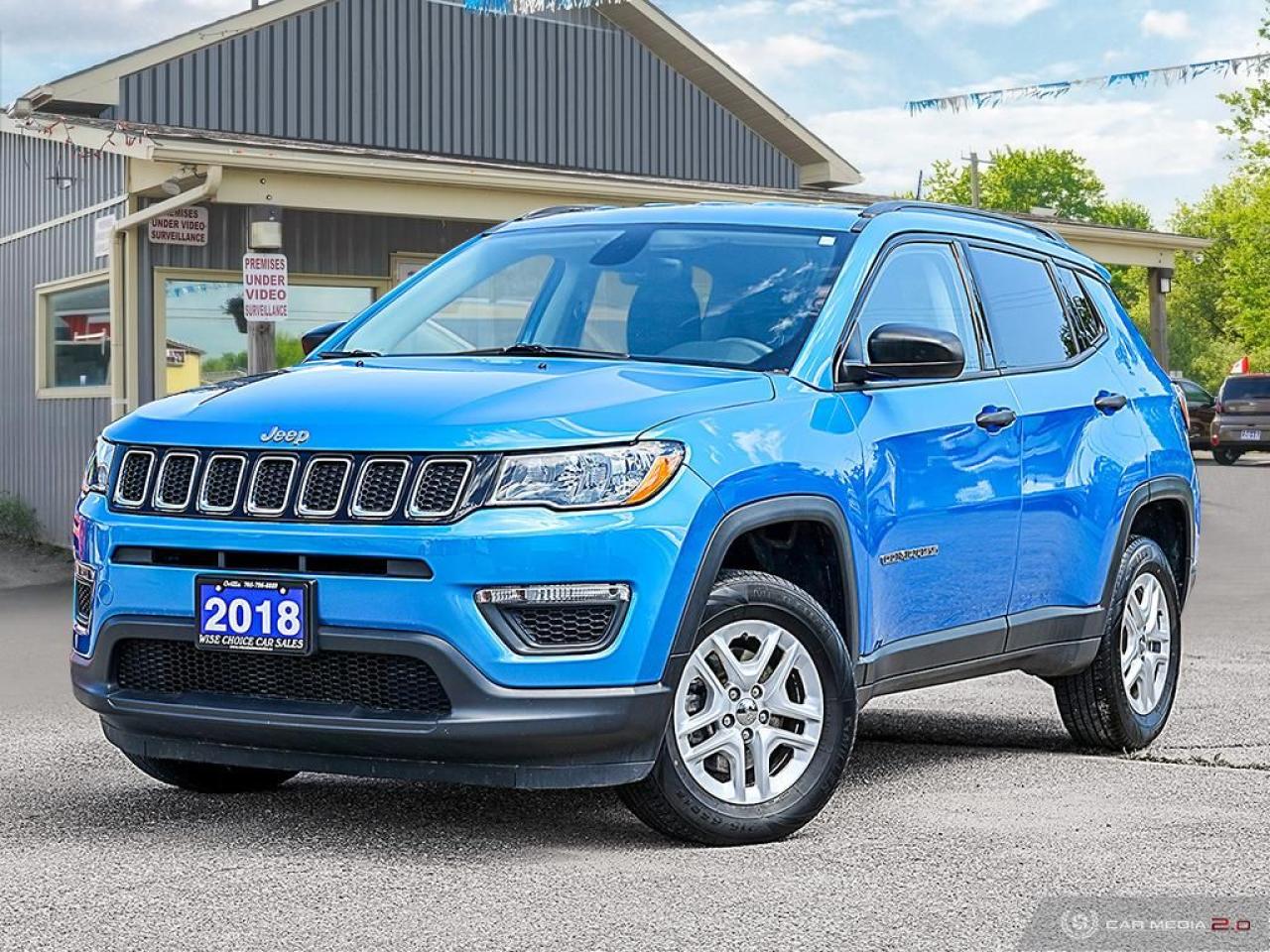 Used 2018 Jeep Compass Sport, 4X4, R/V CAM, B.TOOTH for sale in Orillia, ON
