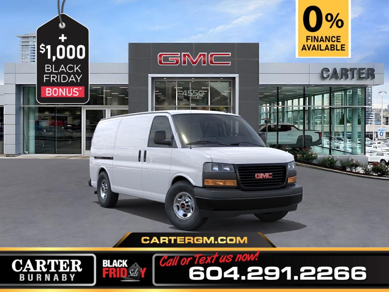 New 2025 GMC Savana Cargo Van 3500 RWD | 6.6L ENGINE/PREFERRED EQUIPMENT for sale in Burnaby, BC