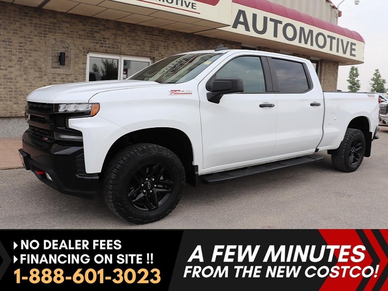 *** Dealer arranged financing on site! Quick, Simple,  no calls or waiting on bank appointments required!! Drive away today ***   NO ADMINISTRATION FEES!!

Loaded, low kms & Like new 2022 Chevrolet Silverado 1500 Crew Cab, LT2 Trail Boss Z71 Off Road  4x4 5.3L V8
 
GREAT LOOKING, EXCEPTIONALLY CLEAN, FULLY LOADED, LOW KM 1 OWNER RURAL MANITOBA TRADE WITH A PERFECT HISTORY. VERY WELL EQUIPPED 2022 CHEVROLET SILVERADO 1500 CREW CAB LT2 TRAIL BOSS Z71 OFF RD 5.3L V8 4X4 EQUIPPED WITH OFF-ROAD SUSPENSION PACKAGE W/FACTORY 2-INCH LIFT & MONOTUBE SHOCKS, SKID PLATES AND MORE! LOADED WITH OPTIONS, VERY CLEAN 1-OWNER ACCIDENT FREE LOADED TRUCK INCLUDING AUTO CLIMATE CONTROL, BUCKETS & CONSOLE, DUAL EXHAUST AND MUCH MORE!!

- 5.3L V-8 VVT engine (producing 355 HP and 383 lbs of pulling torque)
- New Gen 10 Speed automatic with Sport, Off-Road, and Trailer Tow modes
- Auto 4X4 with 2 stage transfer case (includes AWD) 
- Auto Locking Rear  Diff - 3.23 ratio
- STABILITRAK W/ TRAILER SWAY  CONTROL & HILL START ASSIST
- Traction Control
- Stability Control
- Power Sport Buckets (5 Passenger seating w/full size center console) 
- Dual Zone Auto climate control 
- Intellilink 8" Multimedia touchscreen infotainment system 
- AUX, USB and Satellite input 
- Apple Car Play and Android Auto
 - 4G LTE Wifi Hot spot 
- WIRELESS PHONE PROJECTION
- Bluetooth for media and phone  
- Blue tooth keys with push button start
- Back up camera 
- Dark Essentials package  (Black Out Appearance package)
- Factory remote starter 
- Remote deployable Tailgate 
- HID headlights, taillights and LED Daytime lights 
- Factory Tow Package with factory brake controller 
- TRAILERING PACKAGE WITH HITCH GUIDANCE
- Z71 Off Rd Appearance and Suspension Pkg
- OFF-ROAD SUSPENSION PACKAGE  W/2" LIFT & MONOTUBE SHOCKS
 - SKID PLATES, HILL DESCENT CONTROL
- Factory Dual Exhaust with Chrome tips
- Fog Lights & Red tow hooks
- HD Black Platform Running Boards
- Factory Spray-in box liner
- Extremely High end Hard Top Tonneau Box Cover
- OEM 18-inch Black Sport Rim wrapped in Goodyear Wrangler Duratrac A/T TIRES 
- Read below for more info... 

GREAT LOOKING LT2 TRAIL BOSS Z71 OFF RD, VERY WELL EQUIPPED, AND EXEPTIONALLY CLEAN, WELL CARED FOR 1 OWNER RURAL MANITOBA TRADE WITH A CLEAN HISTORY! THIS ONE HAS ALL THE RIGHT OPTIONS AND MORE INCLUDING THE NEW GENERATION 5.3L V8. Ready for all your work or pleasure needs this 2022 CHEVROLET SILVERADO 1500 LT TRAIL BOSS Z71 OFF ROAD CREW CAB 4x4, W/FACTORY 2-INCH LIFT and off road suspension, this truck is extra sharp in all respects and is equipped with the 5.3L V-8 VVT DI with Dynamic Fuel Management (producing 355 HP and 383 lbs of pulling torque) matched the new 10 speed automatic transmission with sport, off-road, and trailer tow modes, 2-speed 4X4 transfer case with auto mode, power bucket seats W/full size center console, tilt and telescoping  air, Cruise, dual zone auto climate control, PW, PL, Intellilink 8" Multi Media touchscreen infotainment system, AUX/USB & satellite input, Apple Car Play and Android Auto, 4G LTE Wifi hot spot, GM OnStar, Keyless remote entry & Start, factory remote start, back up camera, LED lighting, dark essentials appearance package with black bumpers, grill & badging, tinted glass, factory dual exhaust, factory tow package with trailer brake controller, factory step bumper, Factory Spray-in box liner, Extremely High end  Tonneau Box Cover. OEM 18-inch Black Sport Rim and more! Gorgeous truck in all respects with well cared for kilometers, very clean truck with Pride of ownership very evident. 


Comes with a Manitoba Safety Certification, and we have many Extended Powertrain warranties available on your vehicle purchase up to 10-year coverage (on eligible vehicles see dealer for details). Financing on site with Zero down financing OAC. Trades accepted. View at Winnipeg West Automotive Group, 5195 Portage Ave. (only a couple of minutes past the new Costco) Dealer permit # 6007, Call now 1(888) 601-3023. This Car is located in Winnipeg Manitoba,  however we can have it shipped anywhere in North America relatively inexpensively.