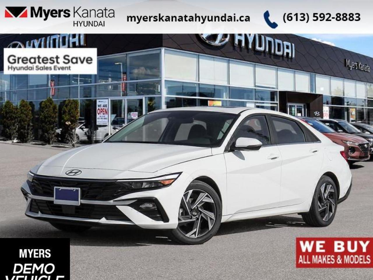 Used 2025 Hyundai Elantra Luxury IVT  - Premium Audio - $110.20 /Wk for sale in Kanata, ON