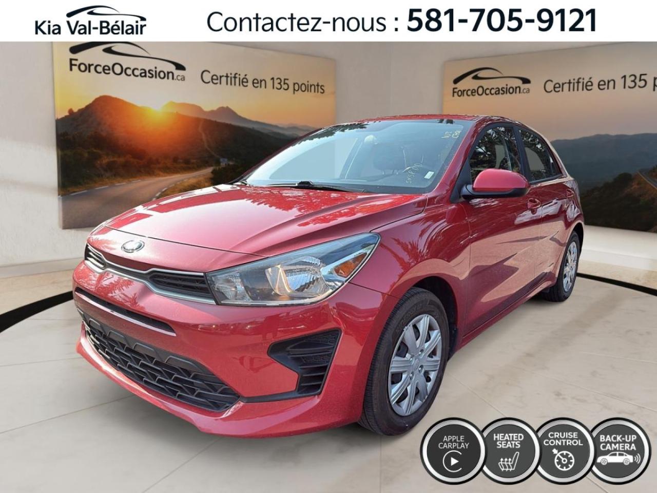 Used 2021 Kia Rio5 LX+ *CAMERA *CARPLAY *CRUISE *SIEGE CHAUF *A/C for sale in Québec, QC