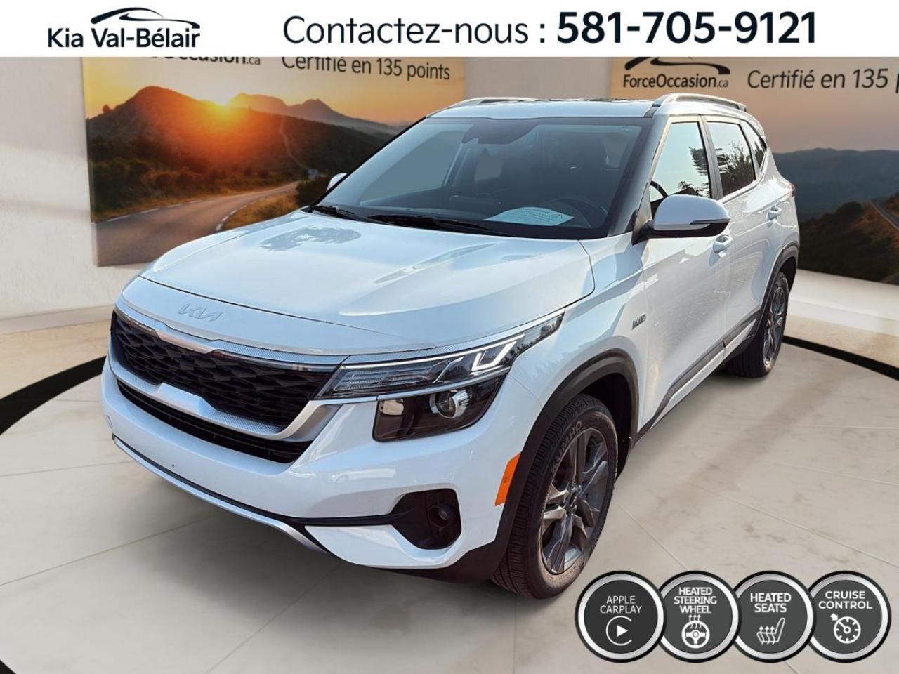 Used 2022 Kia Seltos EX AWD * CARPLAY * A/C * SEIGE CHAUFF * TOIT * for sale in Québec, QC