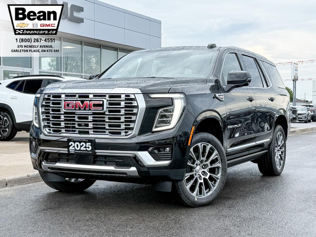 New 2025 GMC Yukon Denali 6.2L V8 WITH REMOTE START/ENTRY, SUNROOF, HEATED SEATS, HEATED STEERING WHEEL, VENTILATED SEATS, POWER LIFTGATE, HD SURROUND VISION, BOSE SPEAKER SYSTEM for sale in Carleton Place, ON