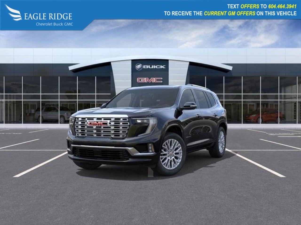 New 2026 GMC Acadia Denali 5-inch touchscreen, 11-inch digital driver display, Google Built-in, wireless Apple CarPlay and Android Auto, Bluetooth, Wi-Fi compatibility, voice control, head-up display for sale in Coquitlam, BC