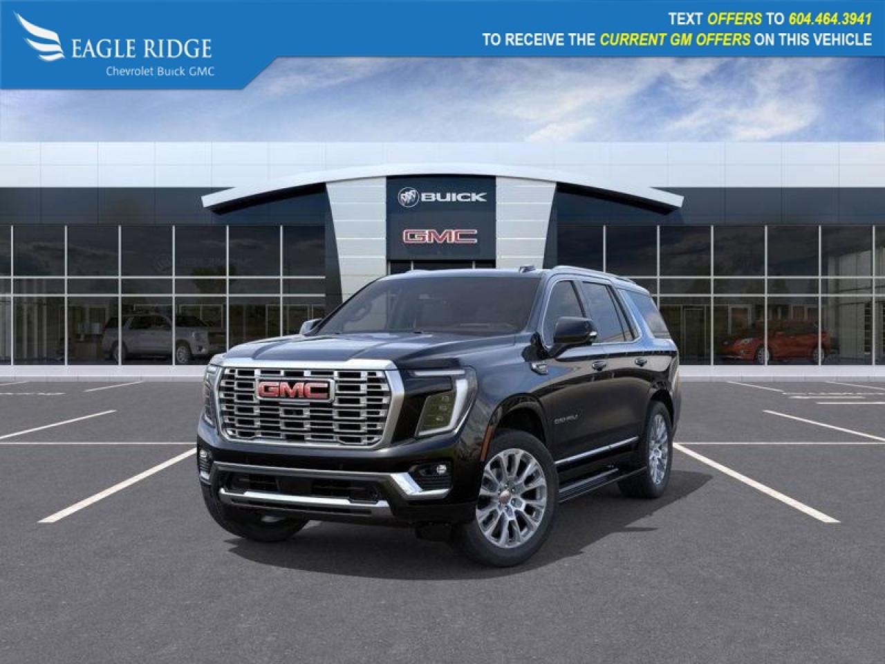 New 2025 GMC Yukon Denali 16.8-inch infotainment LCD, 11-inch driver display, Google Built-in, WiFi compatibility, wireless charging, wireless smartphone connectivity, Bose audio system, rear media system, hands-free Super Cru for sale in Coquitlam, BC