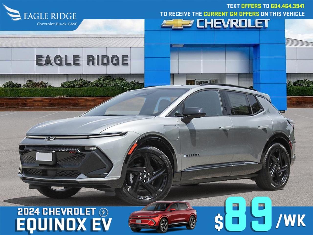 New 2025 Chevrolet Equinox EV RS 17.7-inch touchscreen, 11-inch driver display, Google Built-in, Wi-Fi compatibility, wireless Apple CarPlay, wireless Android Auto, voice recognition, Bluetooth, six-speaker audio for sale in Coquitlam, BC