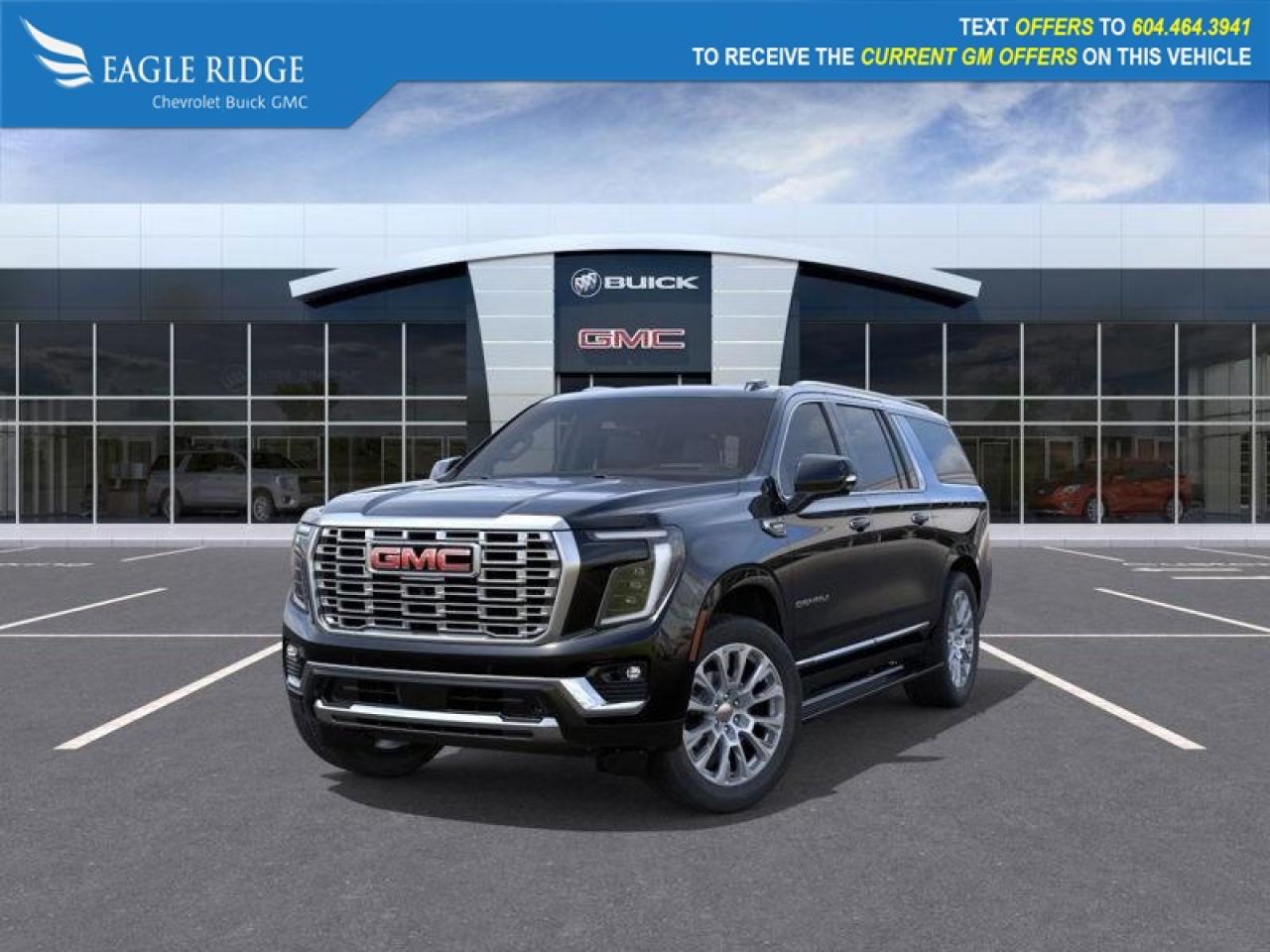 New 2025 GMC Yukon XL Denali 16.8-inch infotainment LCD, 11-inch driver display, Google Built-in, WiFi compatibility, wireless charging, wireless smartphone connectivity, Bose audio system, rear media system, hands-free Super Cru for sale in Coquitlam, BC
