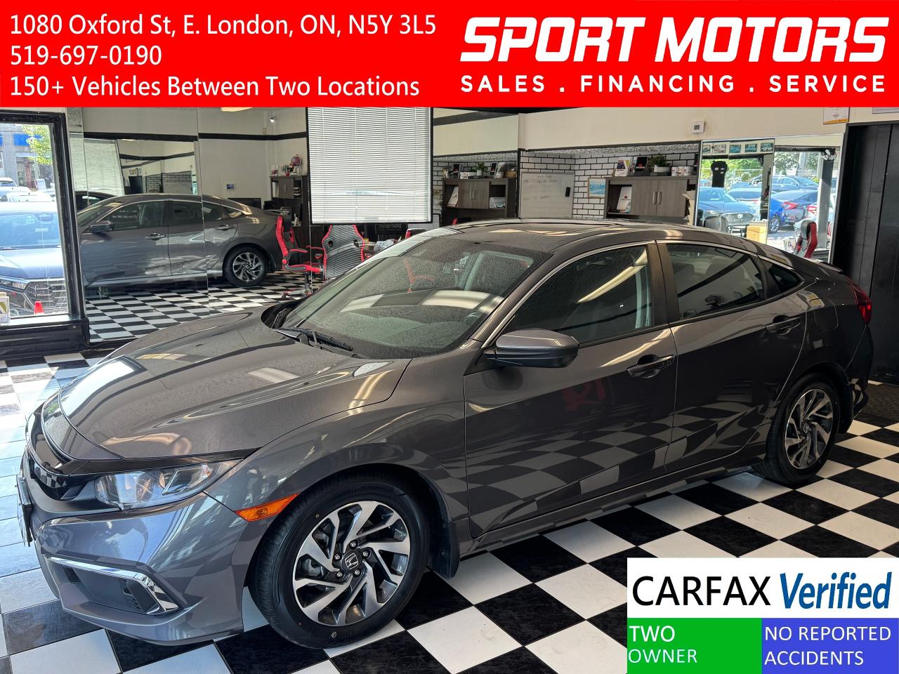 Used 2019 Honda Civic EX+New Tires+Brakes+Adaptive Cruise+CLEAN CARFAX for sale in London, ON