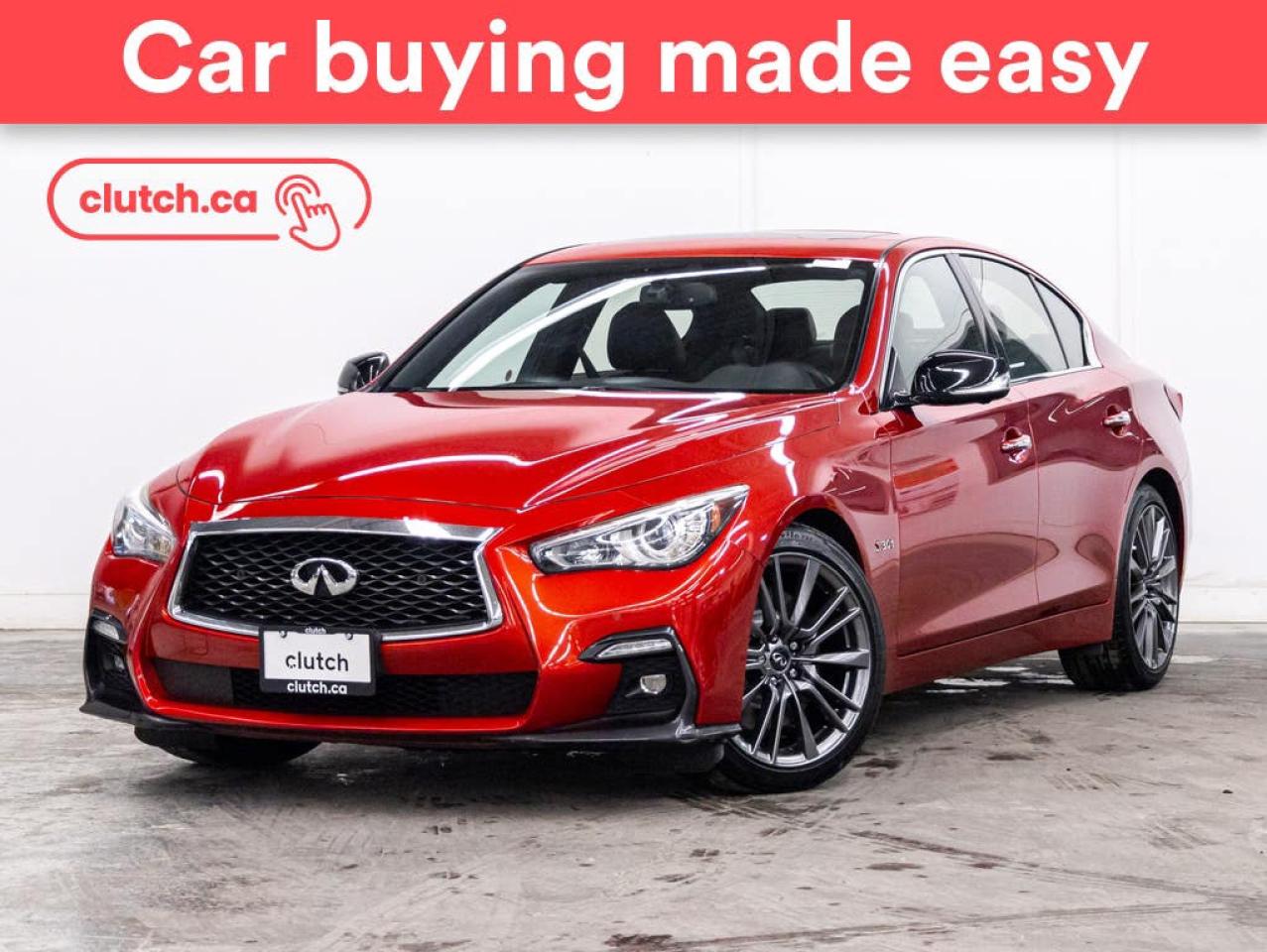 Used 2018 Infiniti Q50 Red Sport AWD w/ Adaptive Cruise Control, Front Heated Seats, Rearview Cam for sale in Toronto, ON